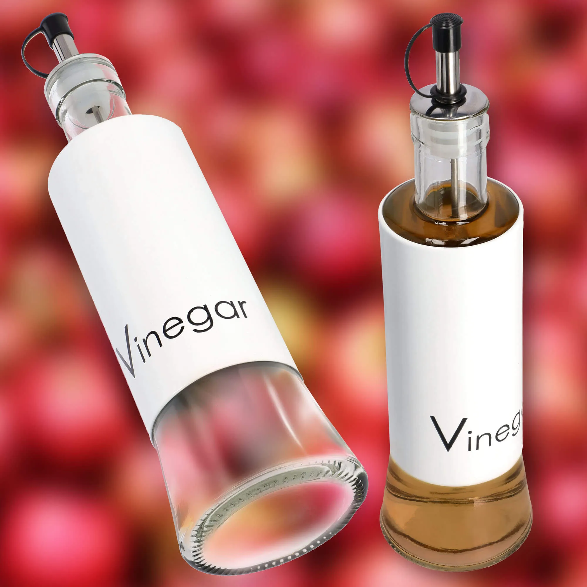 Alyvuogių aliejaus ir aliejaus su dozatoriumi buteliai po 280 ml, 2 vnt.