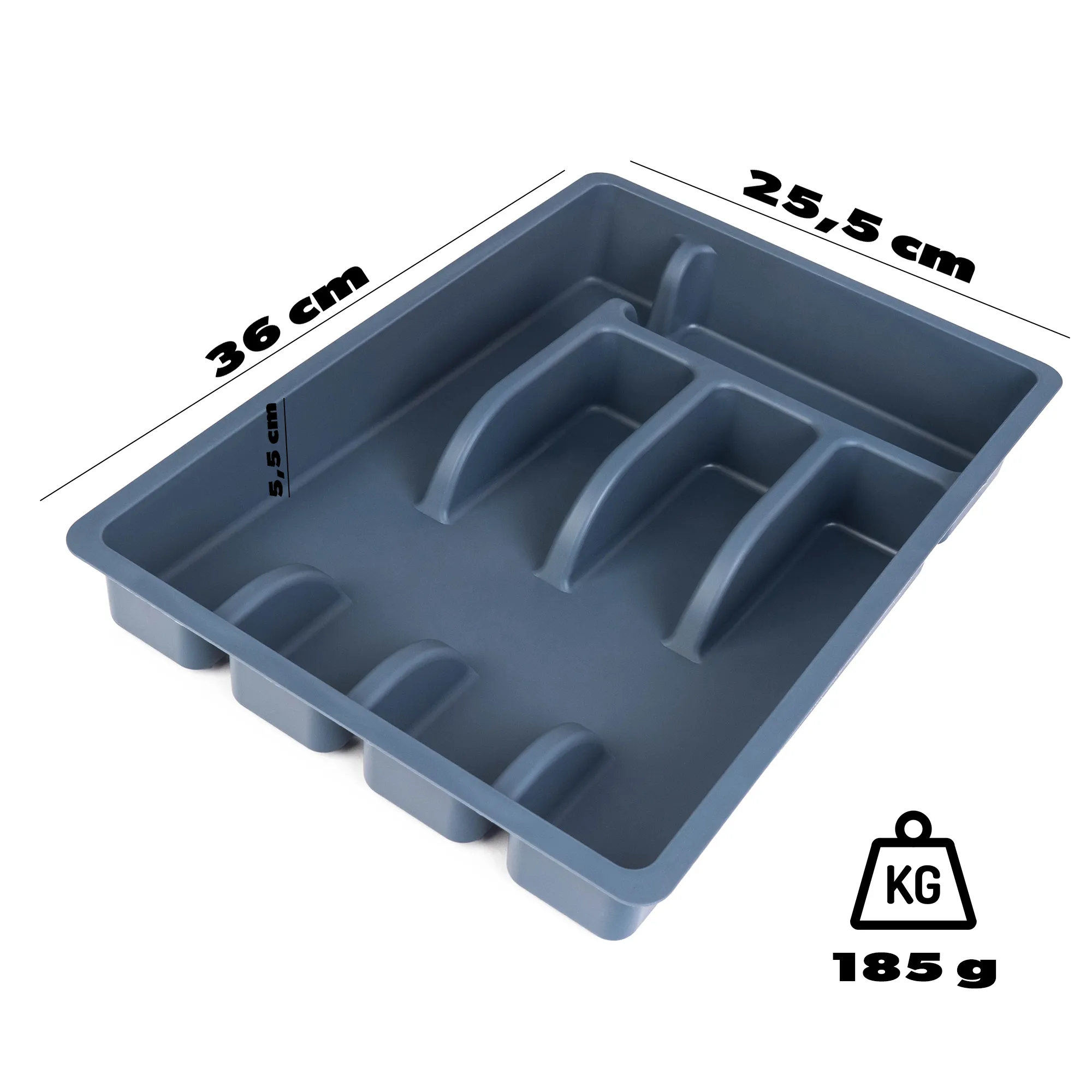 Stalo įrankių stalčiaus įdėklas Noria tamsus uosis