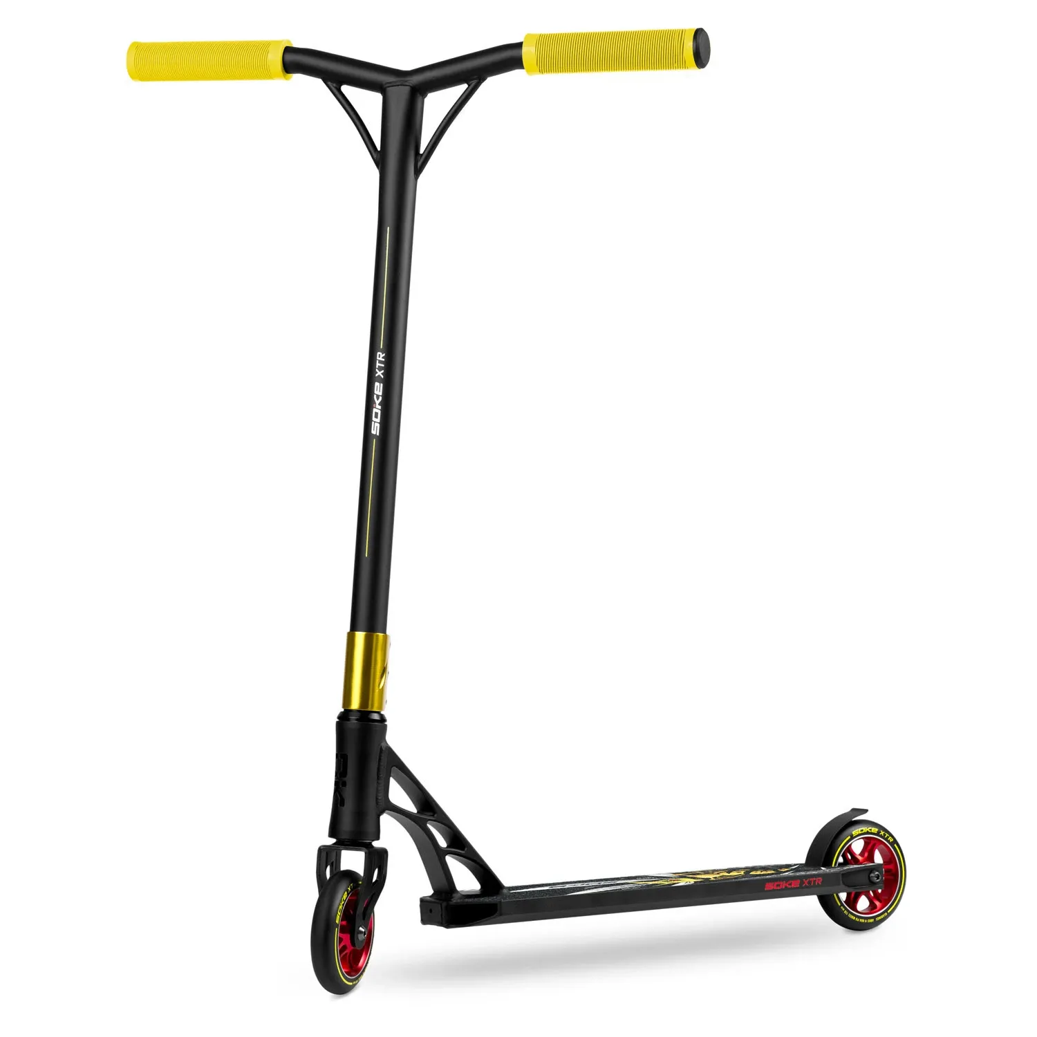 SOKE XTR triukų paspirtukas juodas ir geltonas - nuotrauka 1