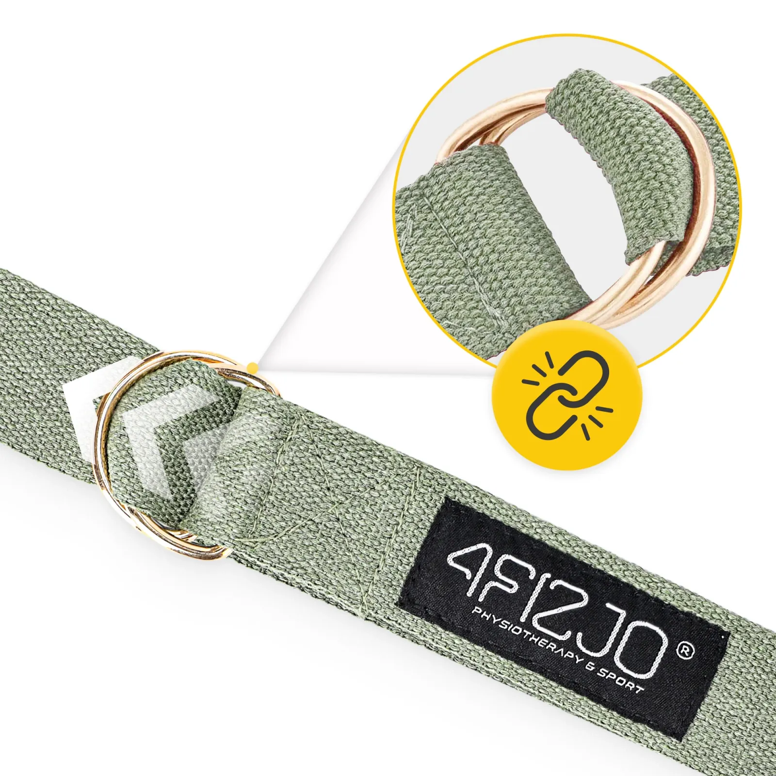 Chaki spalvos jogos dirželis