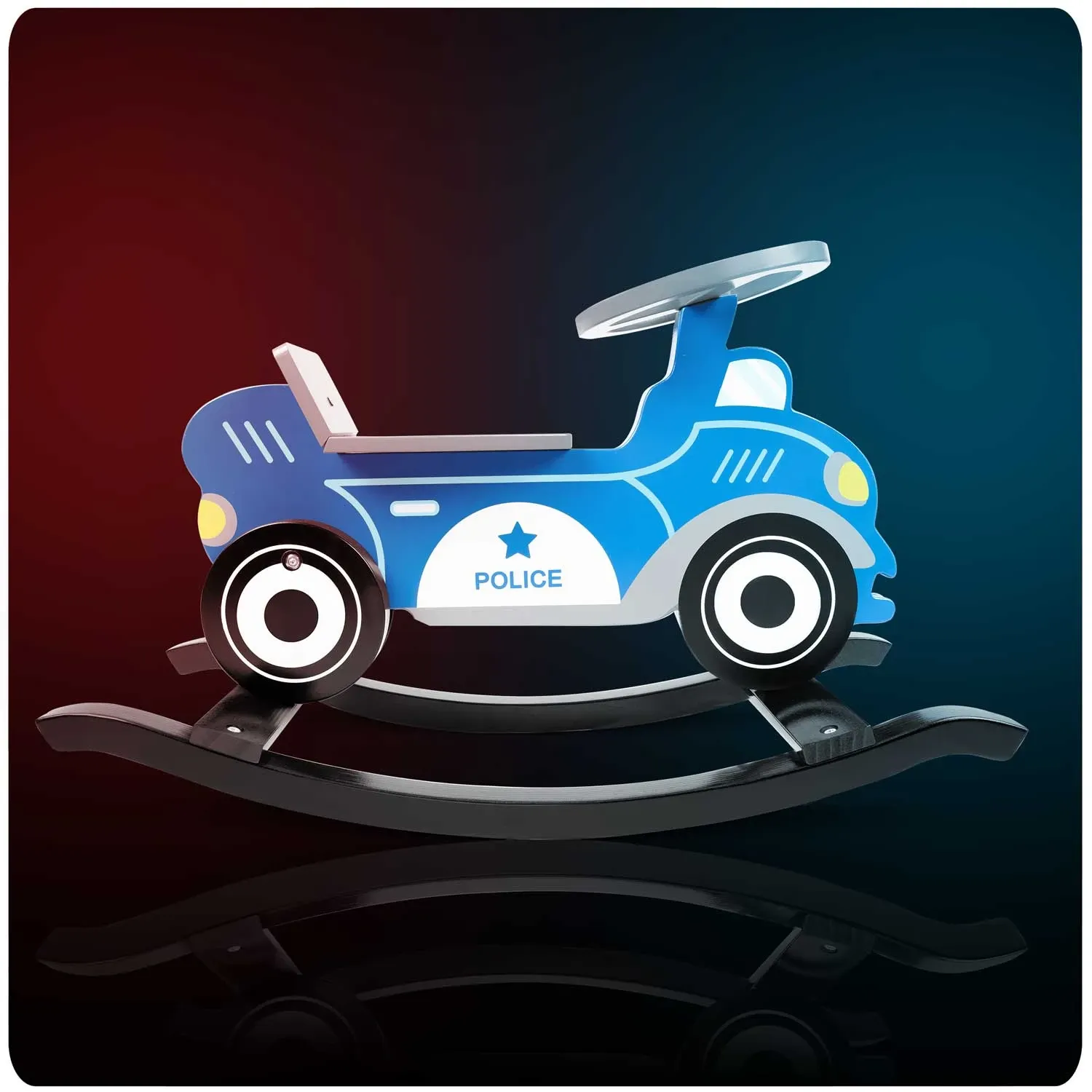 Ricokids 785000 Medinis supamasis automobilis policijai - nuotrauka 1