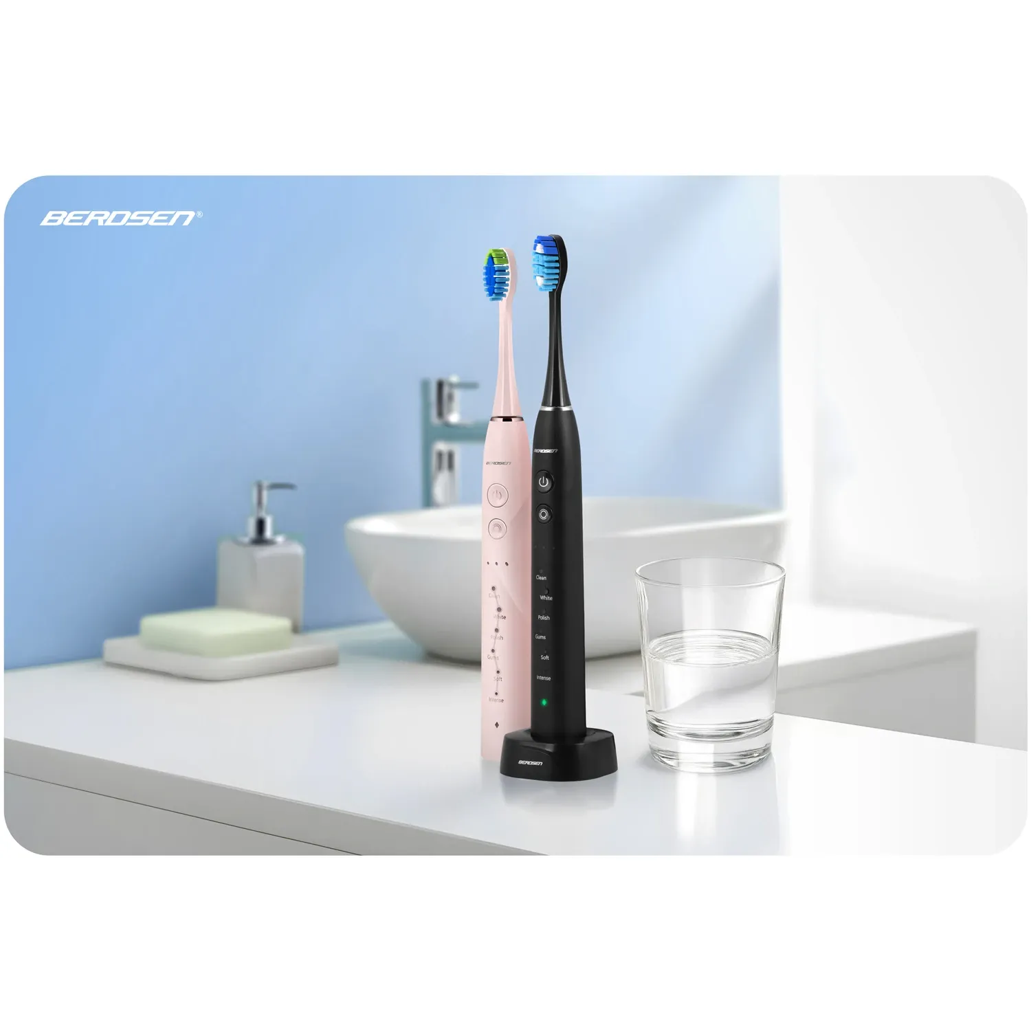 Berdsen Galaxy Duo Sonic dantų šepetėlių rinkinys (2 vnt.) - nuotrauka 1