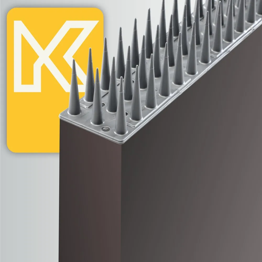 „Arcas“ plastikiniai paukščių apsaugos smaigai, sidabriniai, 12 vnt.