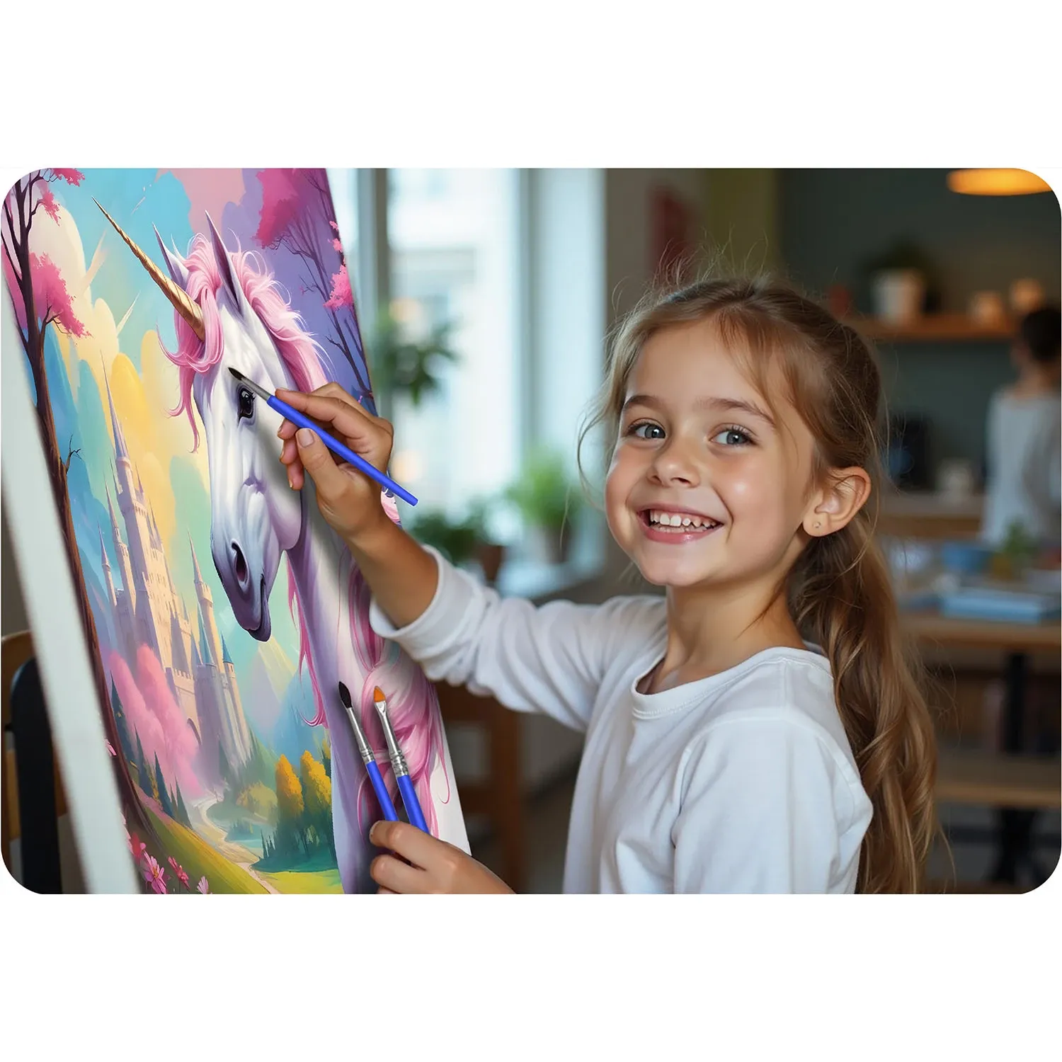 Paveikslas, tapytas skaičiais, 40x50 cm, Massido, vienaragis - nuotrauka 1