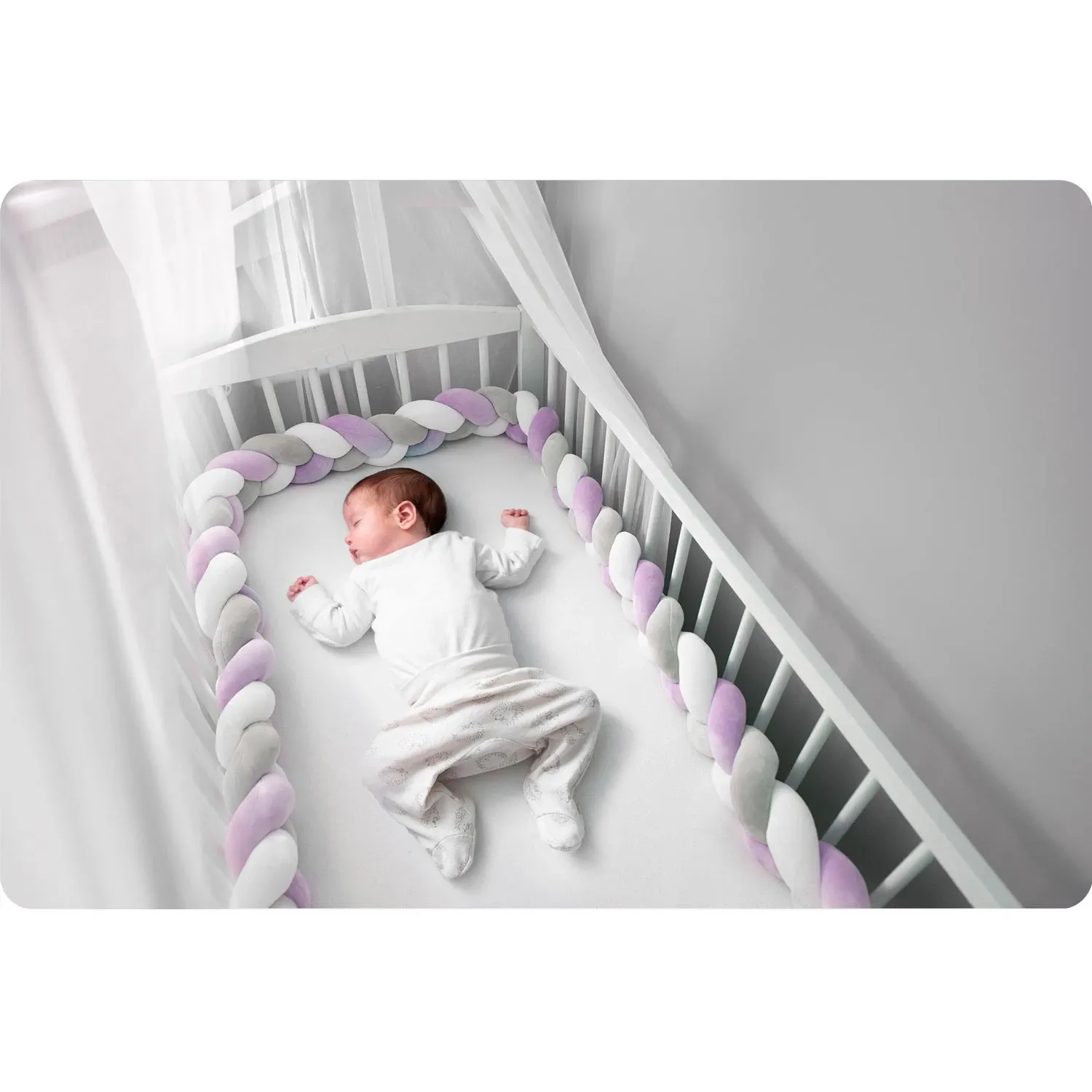 „Ricokids“ 3 m lovelės užtiesalas – violetinė-pilka - nuotrauka 1