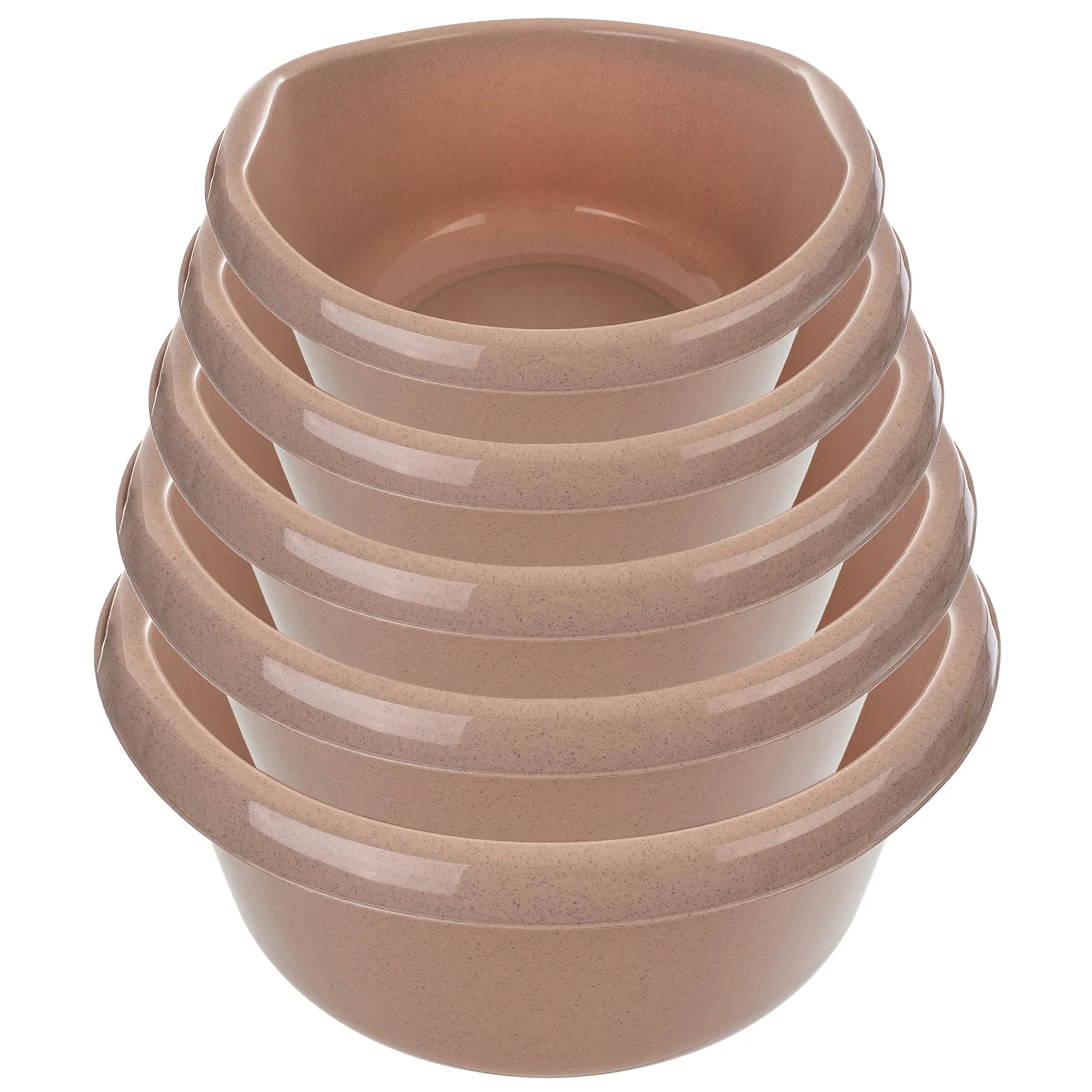 Treix 15 l smėlio spalvos plastikinis praustuvas su rankenomis