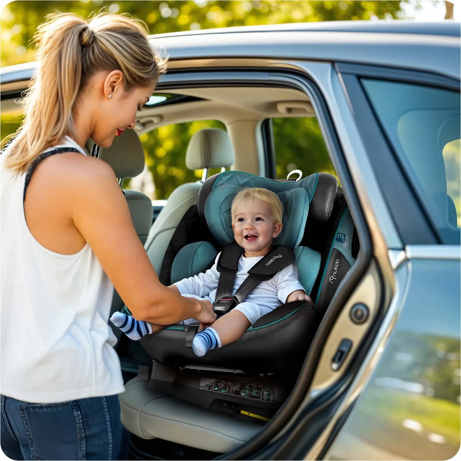 „Nukido Prestige Line“ automobilinė kėdutė, juoda ir mėlyna, 0-36 kg, ISOFIX - nuotrauka 1