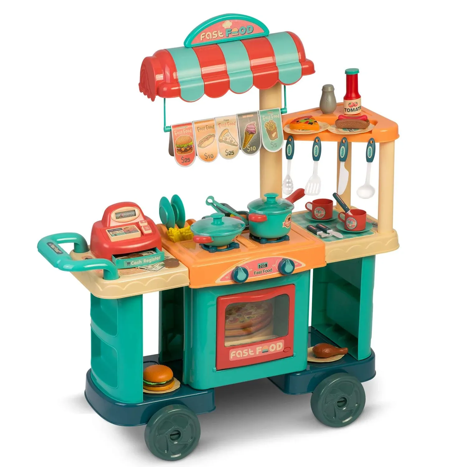 Ricokids 773000 vaikiška virtuvė ant ratukų - nuotrauka 1