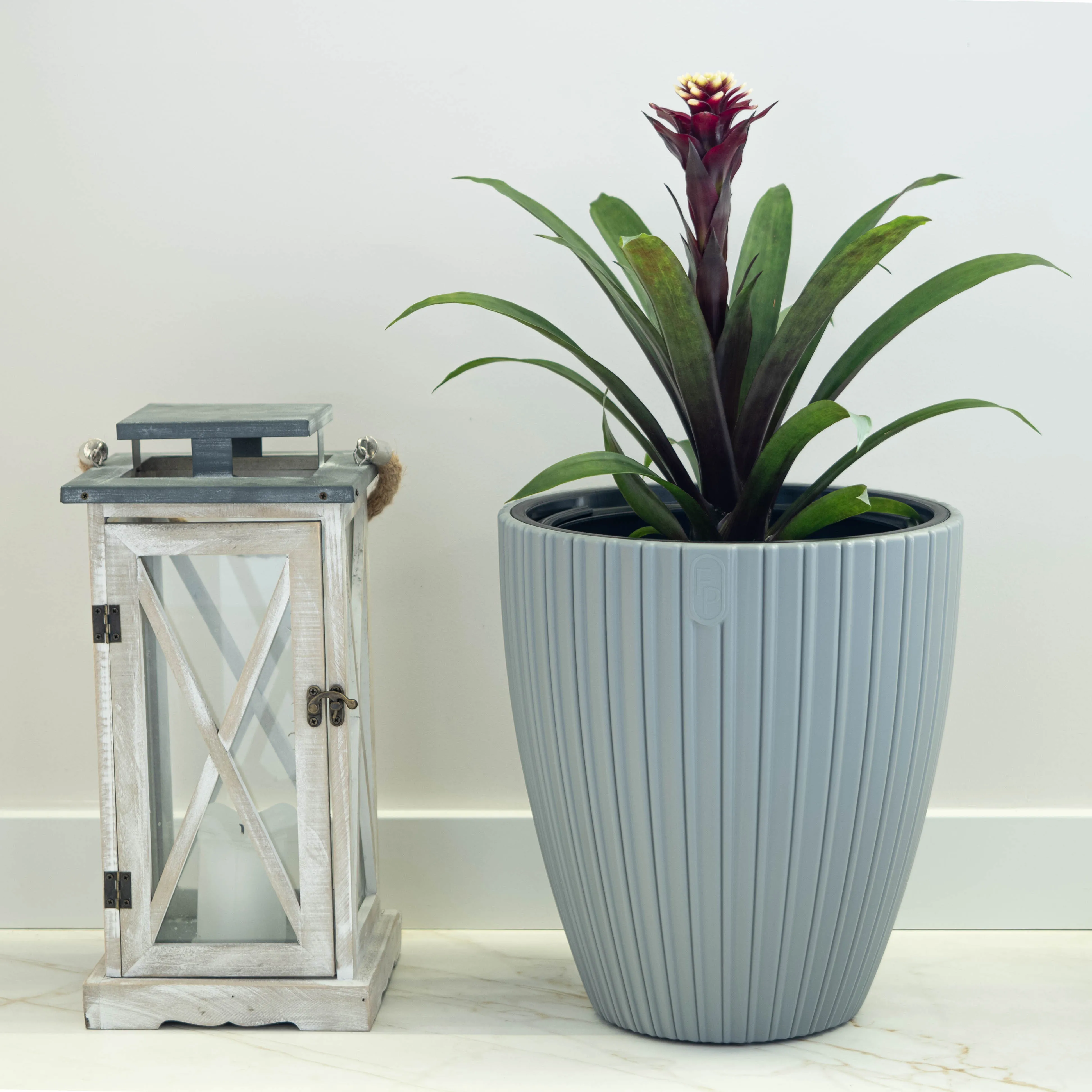 Raivael gėlių vazonas 30 cm platinos spalvos