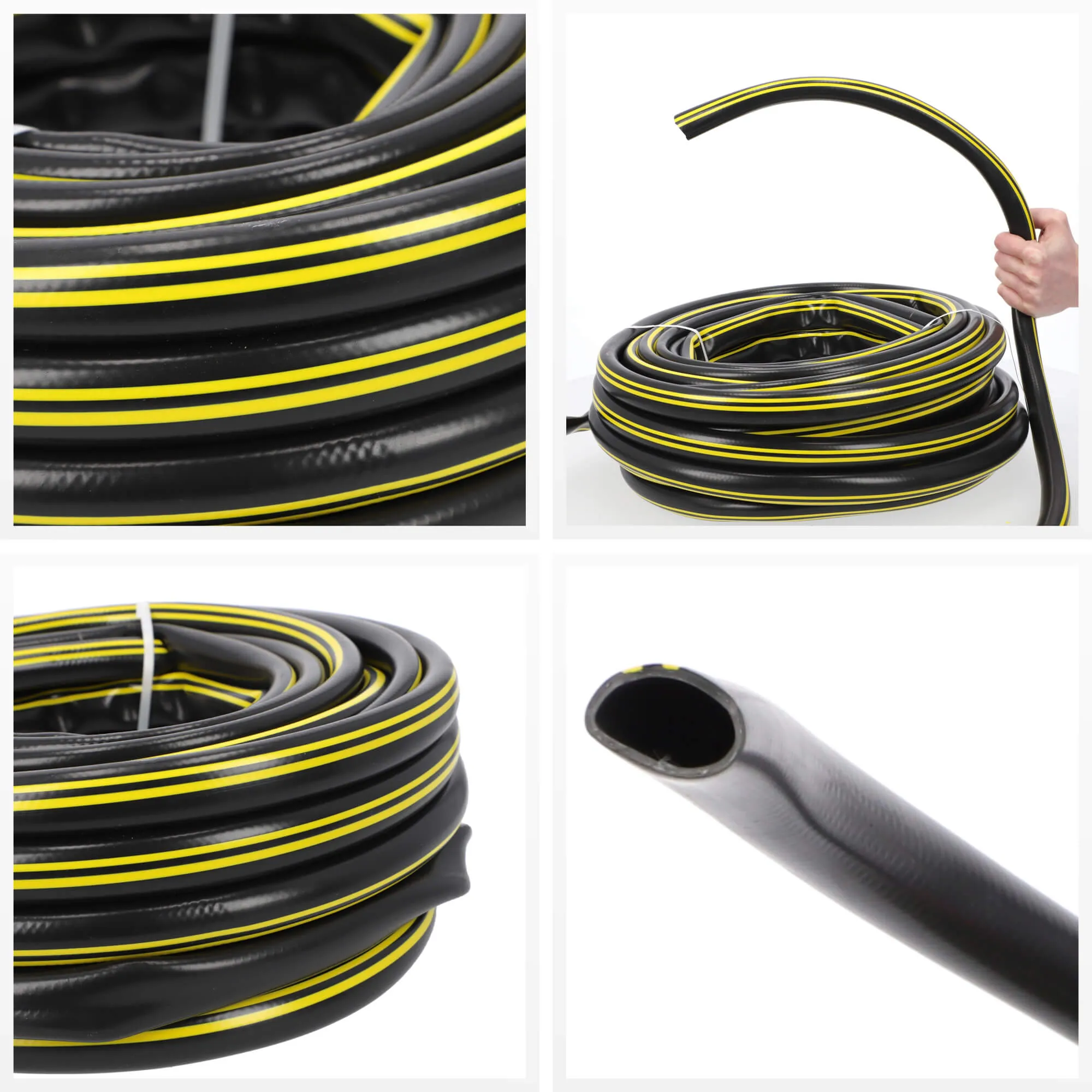 20 m 3/4 colio sodo žarna, juoda ir geltona