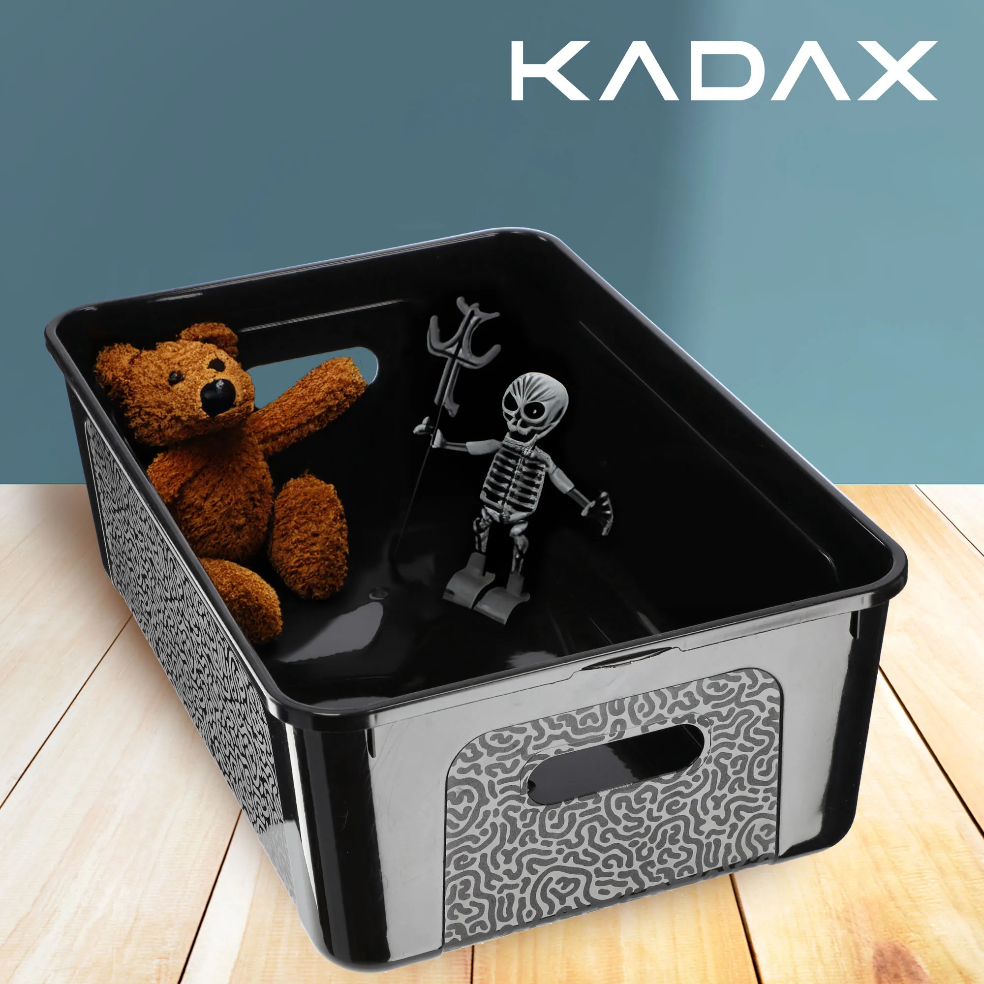 „Dozza“ 11 l laikymo konteineris su dangčiu, juodas