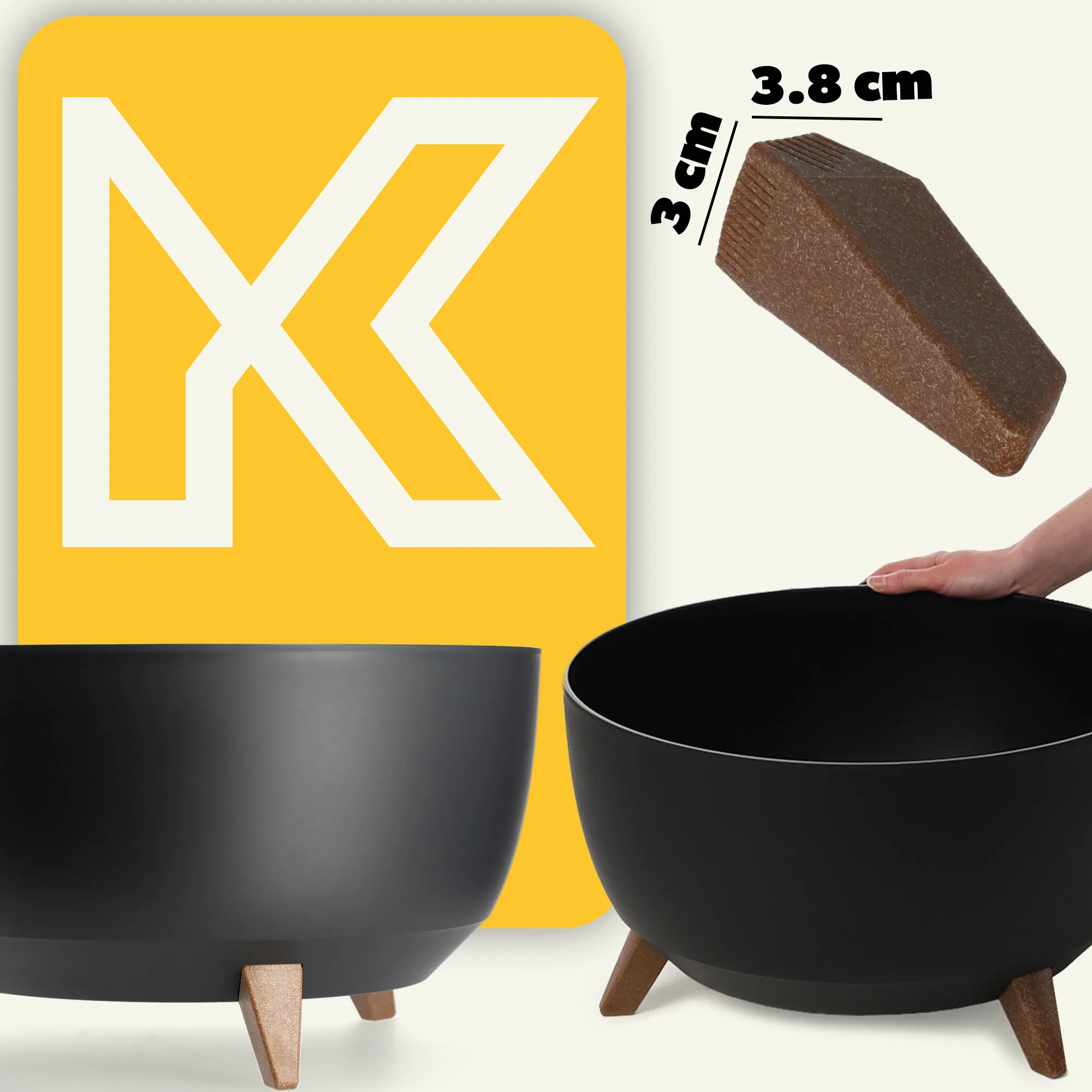 Luri gėlių dubuo su kojelėmis 47 cm