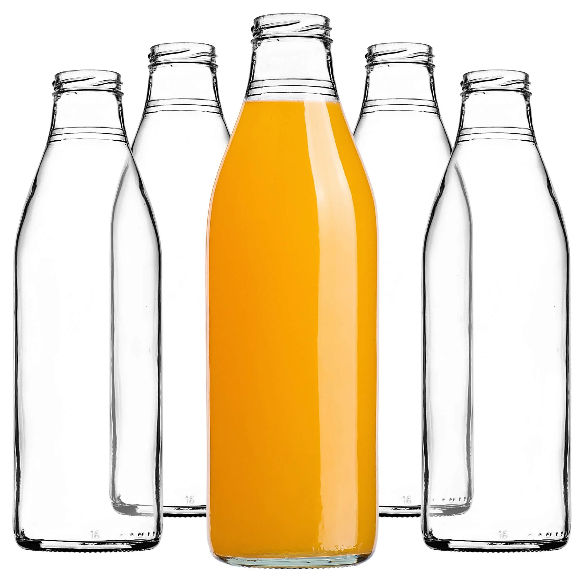 Arvigo 1 l stiklinis sulčių butelis su sidabriniu dangteliu 1 vnt.