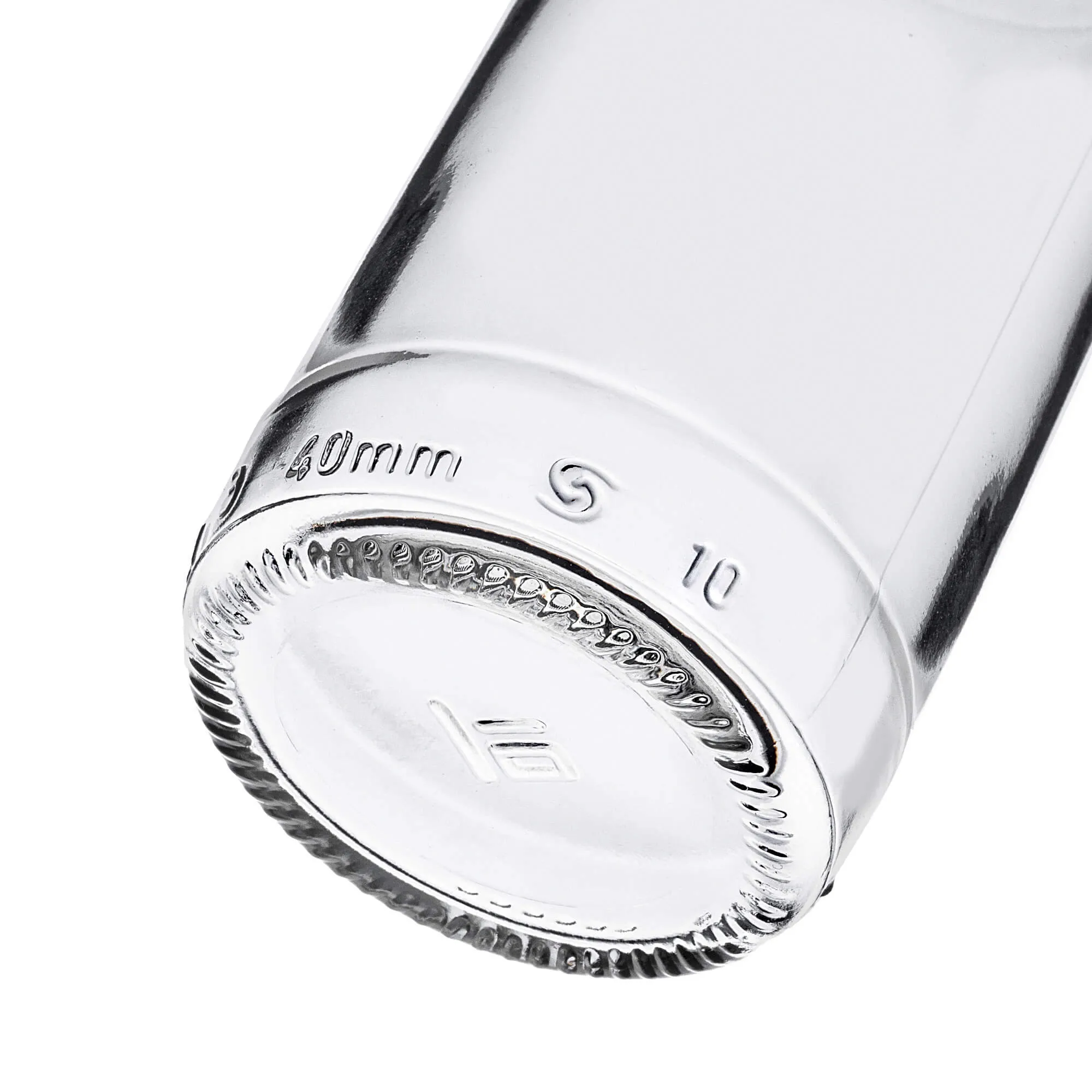 Monopol stiklinis butelis 200 ml su ilgu juodu dangteliu 1 vnt.