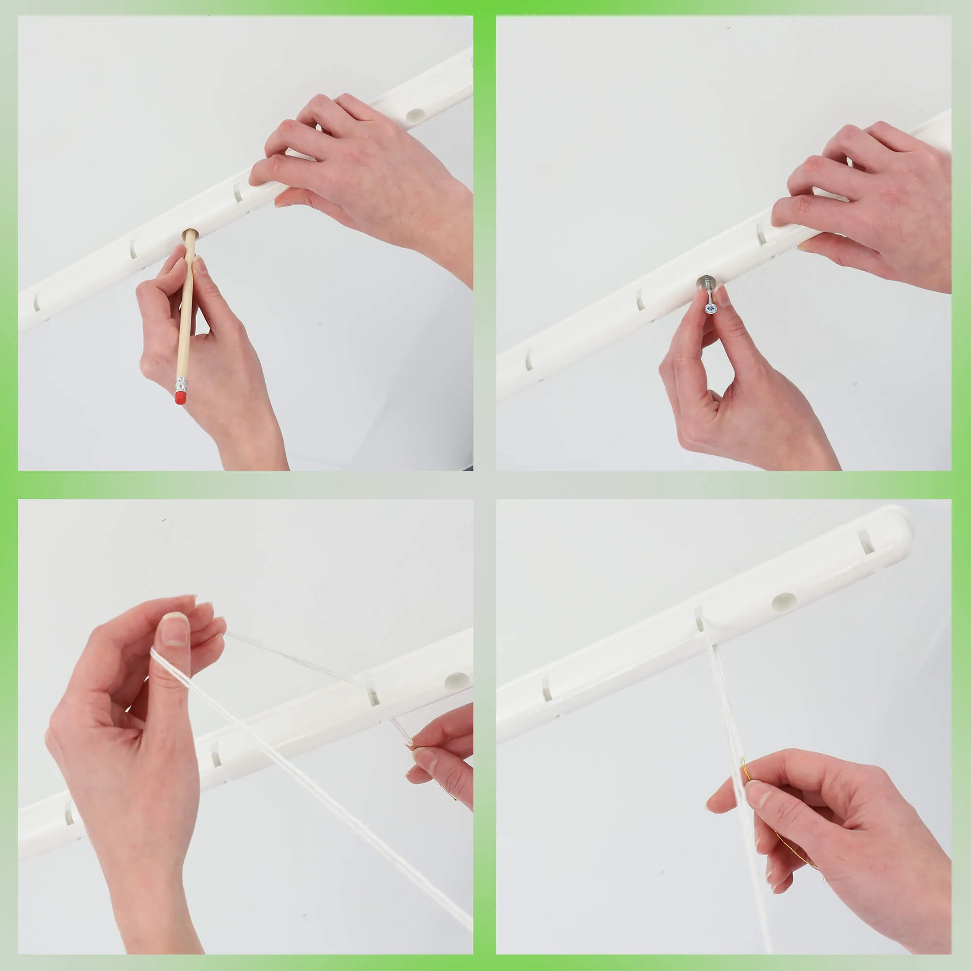 „Torp“ lubinė drabužių džiovyklė, 6 stovai, 160 cm, balta