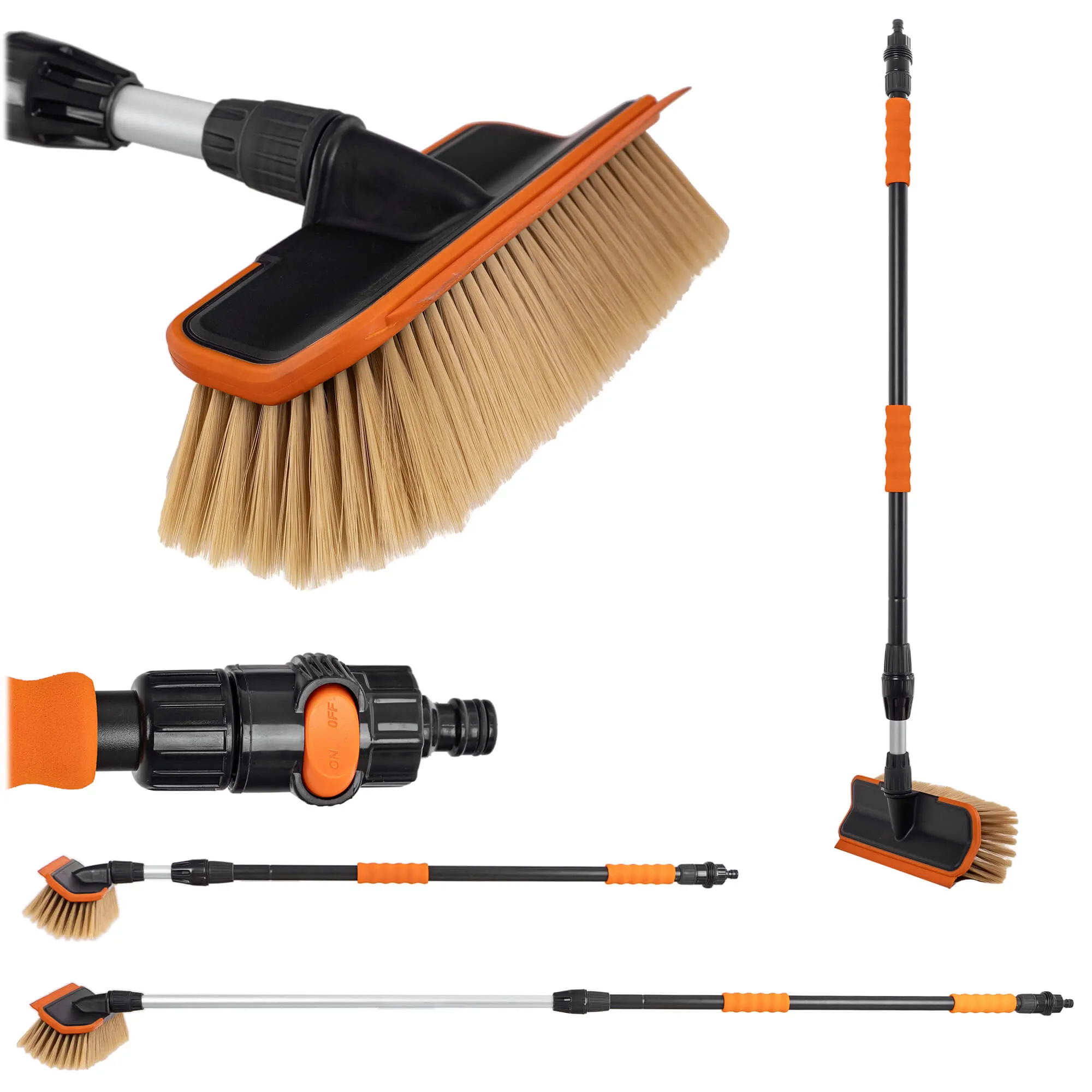 Antony plovimo šepetys su vožtuvu, 2 plokštumų, teleskopinis, 115-180 x 25 cm