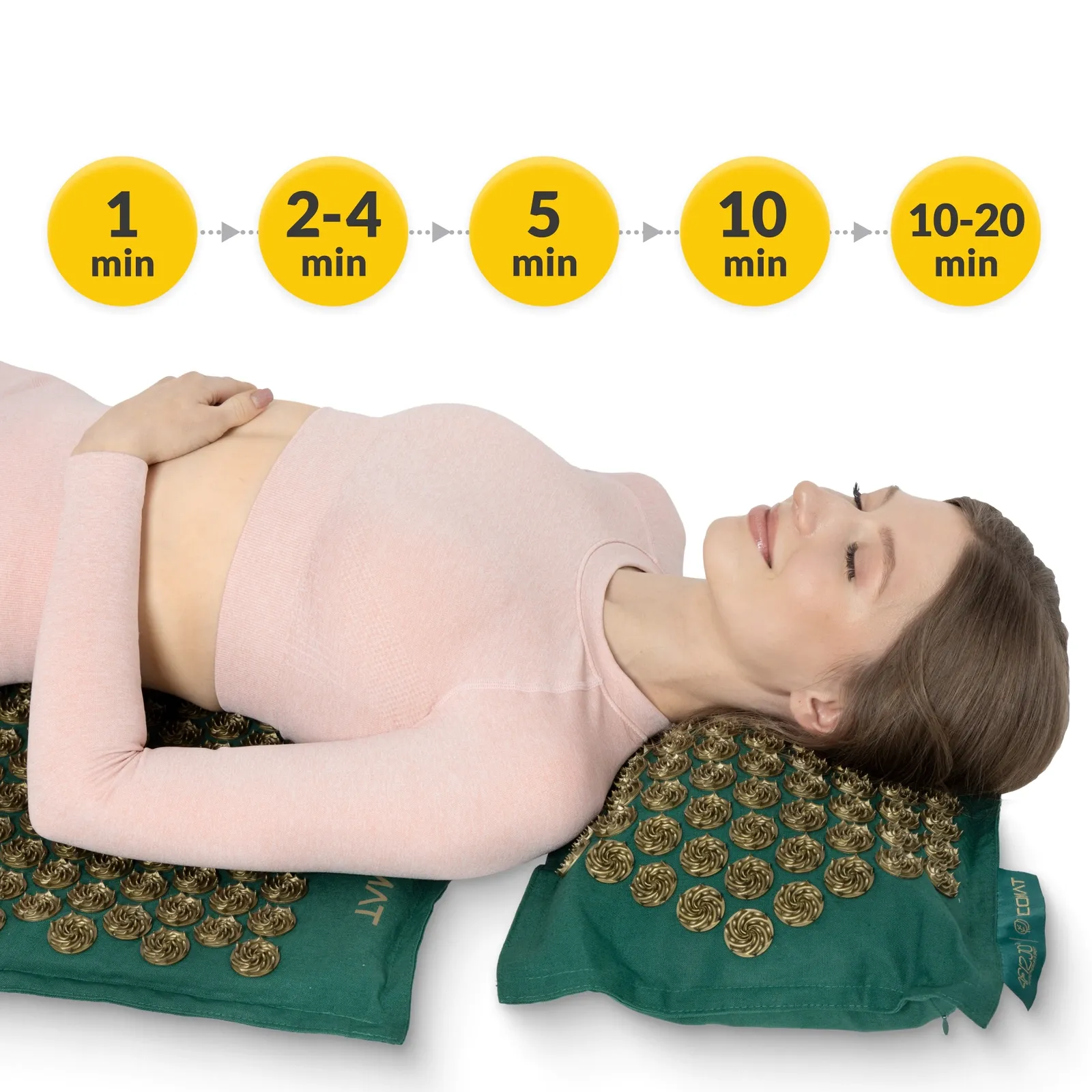 EKO akupresūros kilimėlis su pagalve