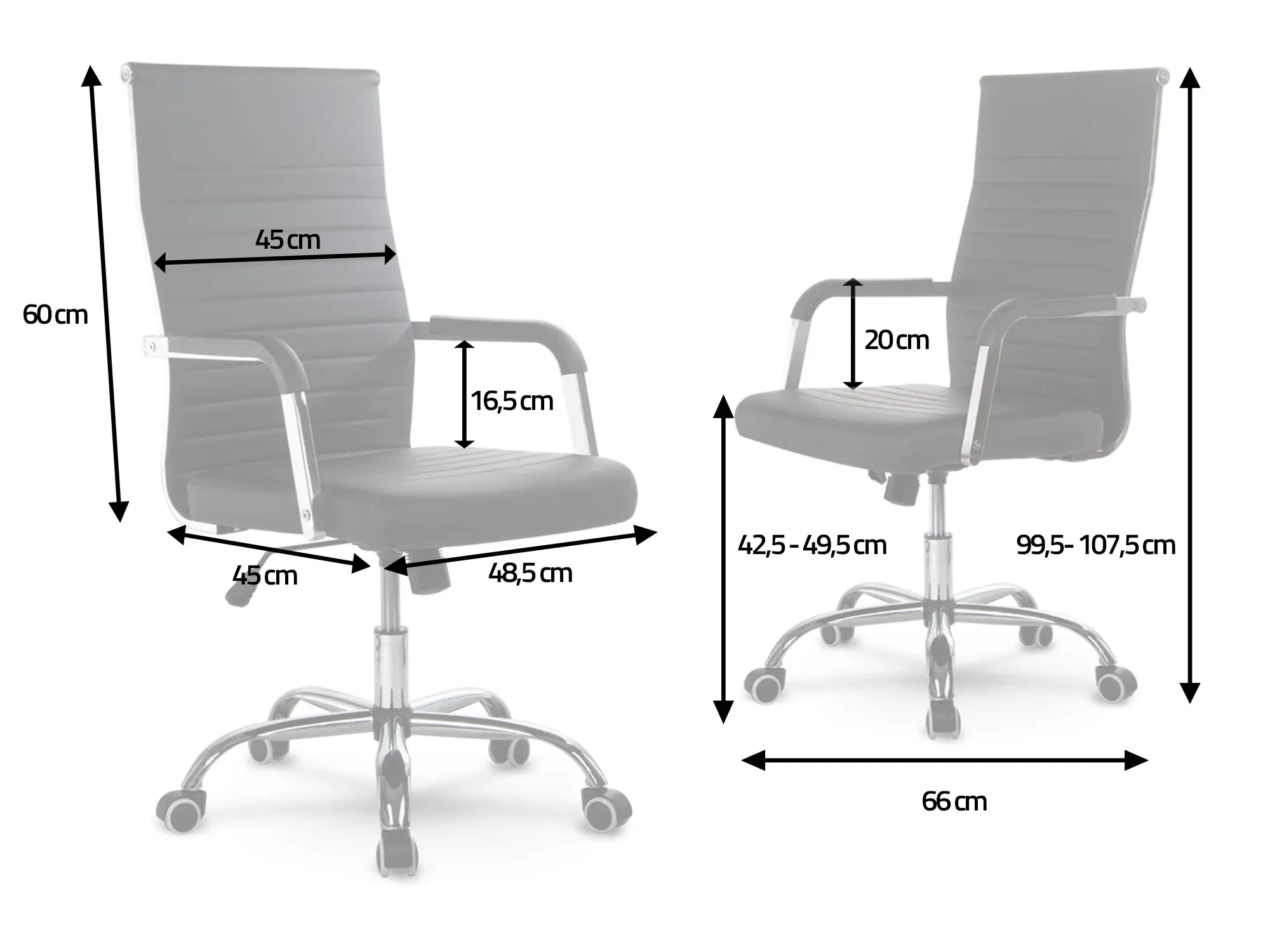 Modernaus dizaino biuro kėdė Sofotel Boston pilka - nuotrauka 1