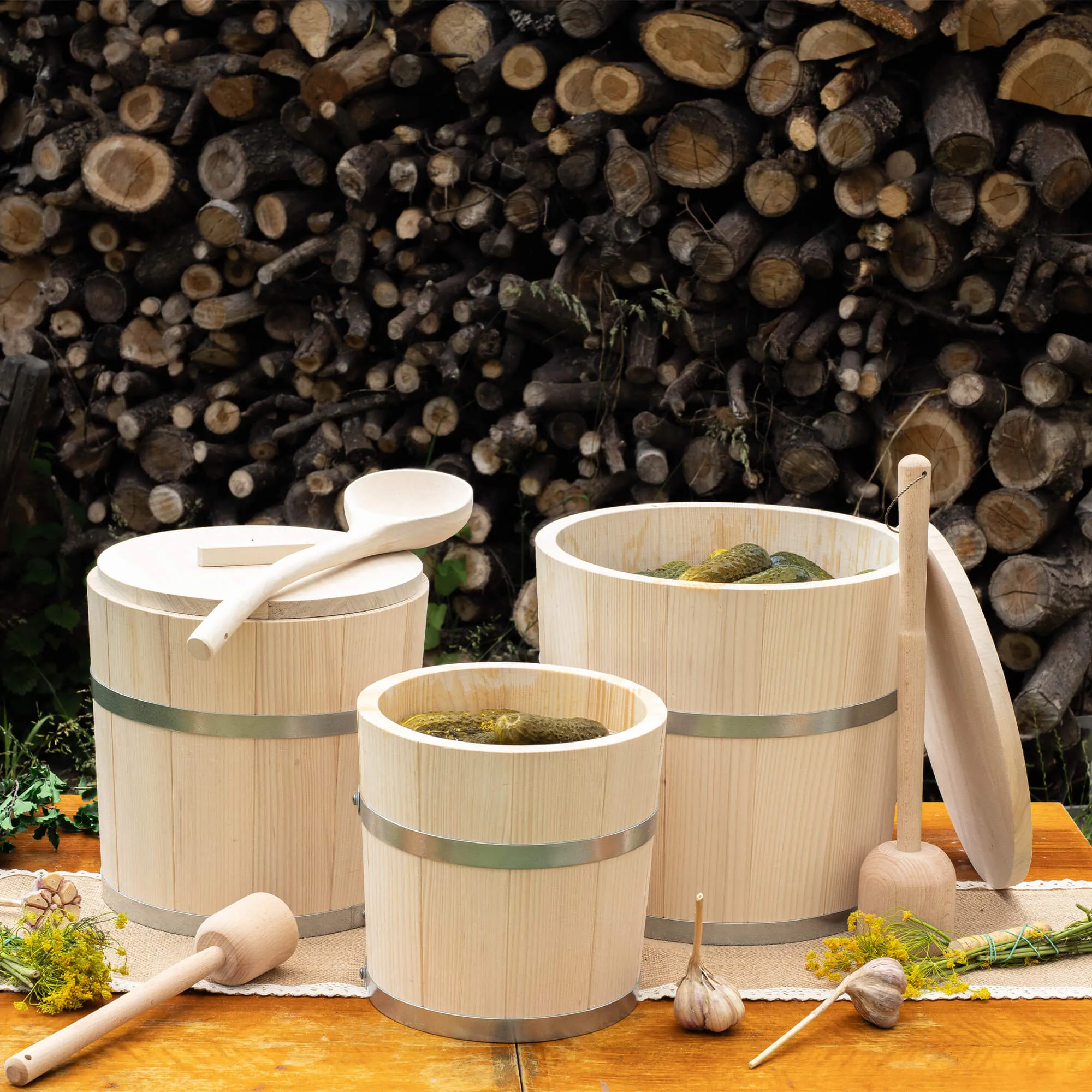 Reila 25L medinė statinė marinavimui