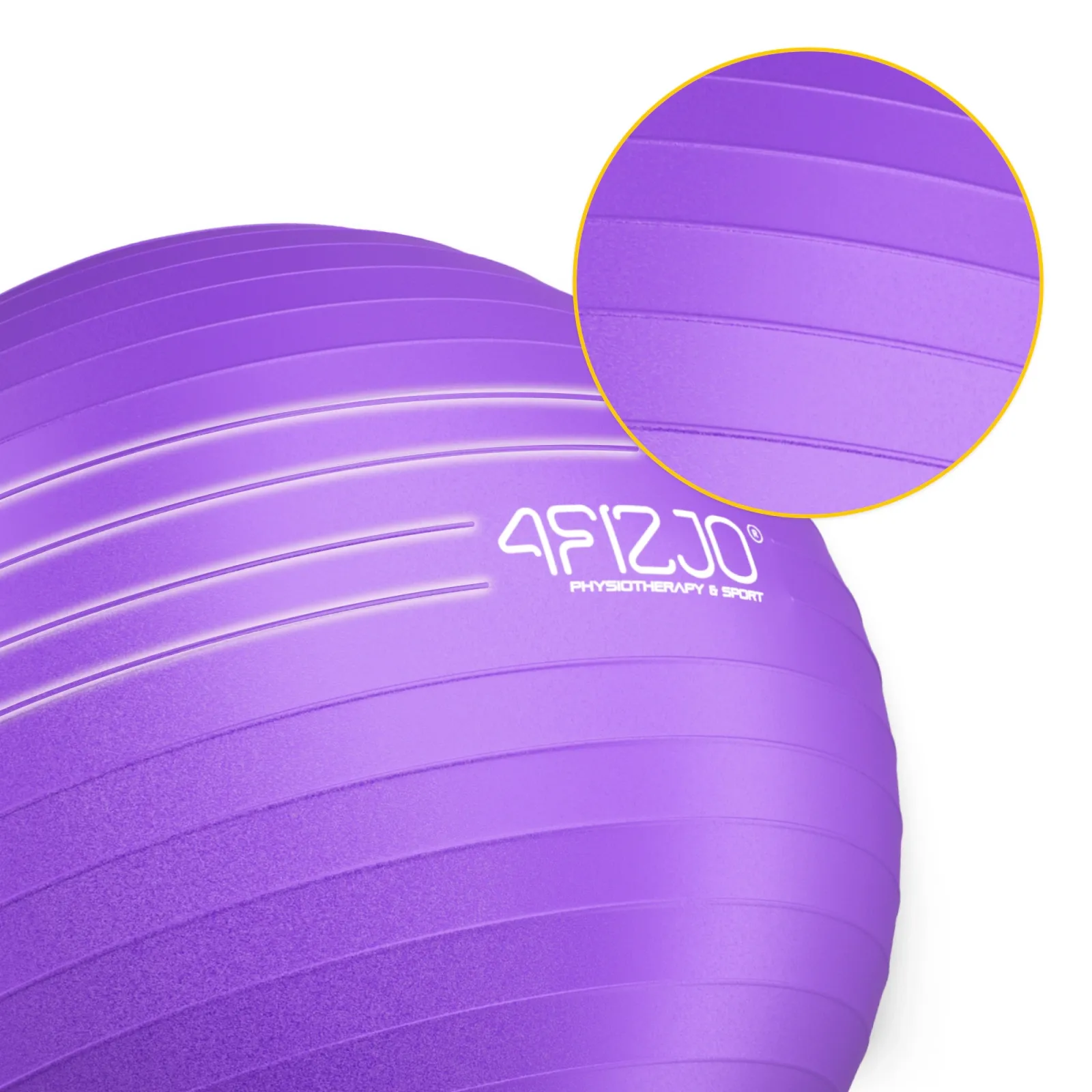Pripučiamas gimnastikos kamuolys 75 cm violetinis