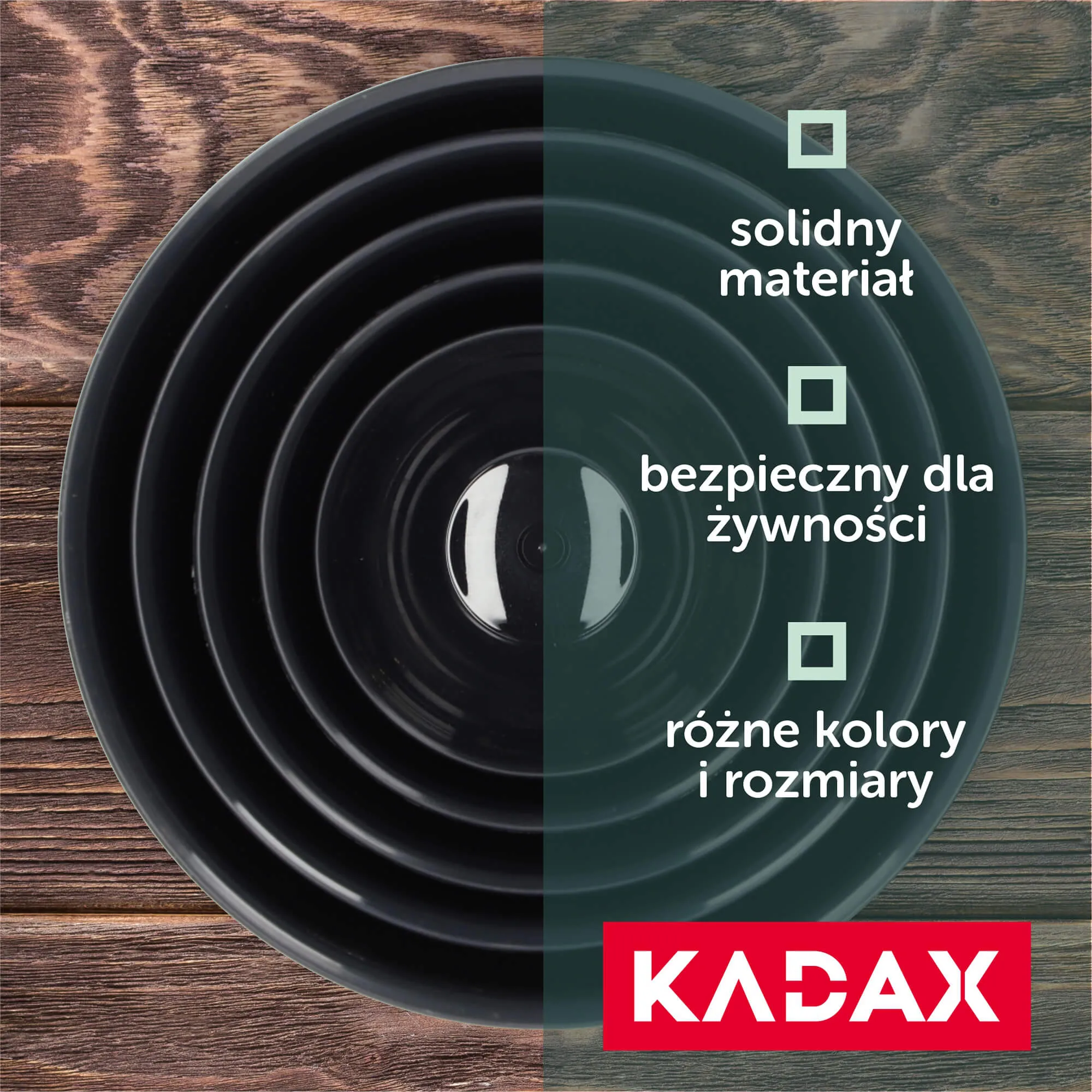 Musano 0,5 l plastikinis virtuvinis dubuo, antracito spalvos