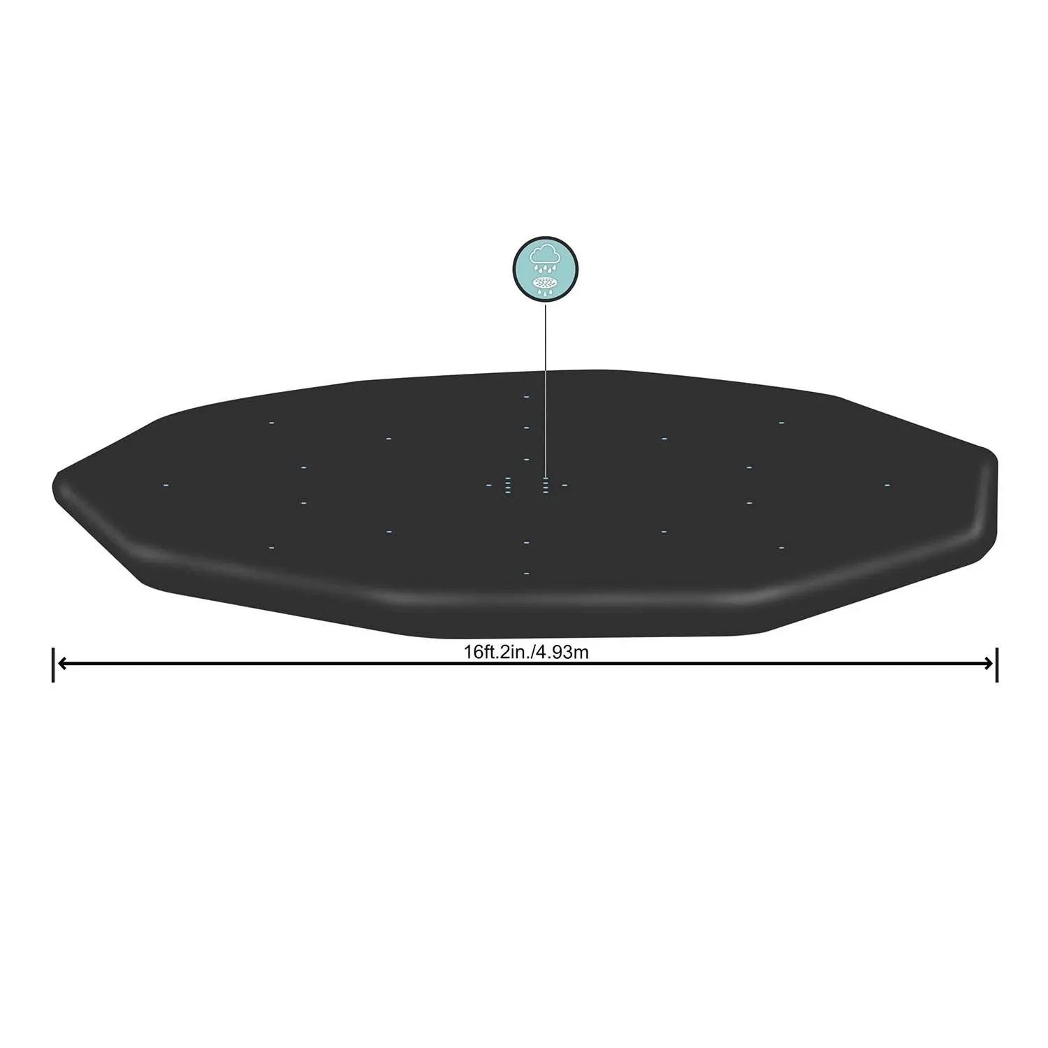 488 cm „Bestway 58249“ karkasinio baseino uždangalas - nuotrauka 1
