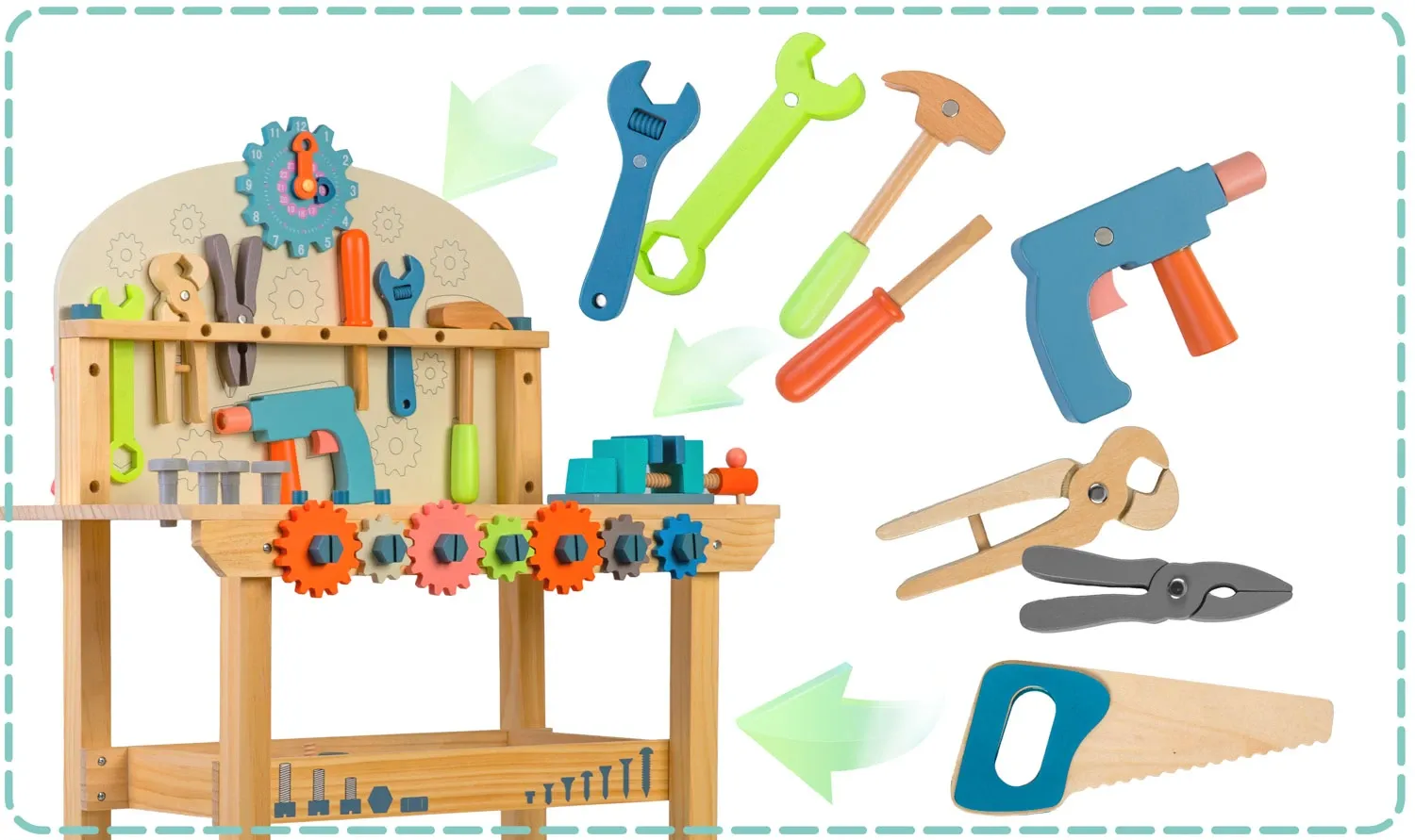 Medinių įrankių dirbtuvės RK-876 Ricokids - nuotrauka 1