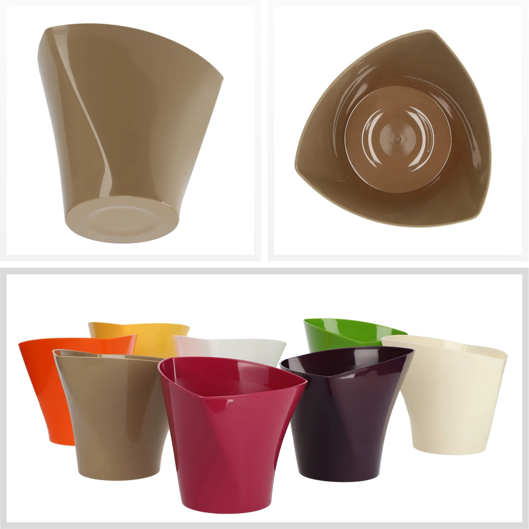 Asimetriškas gėlių vazonas 19 cm