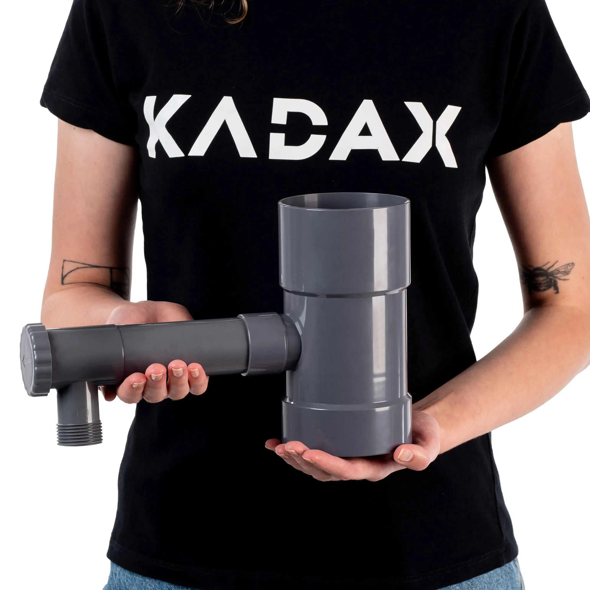 Nancras lietaus vandens kolektorius su vožtuvu, 90 mm, pilkas