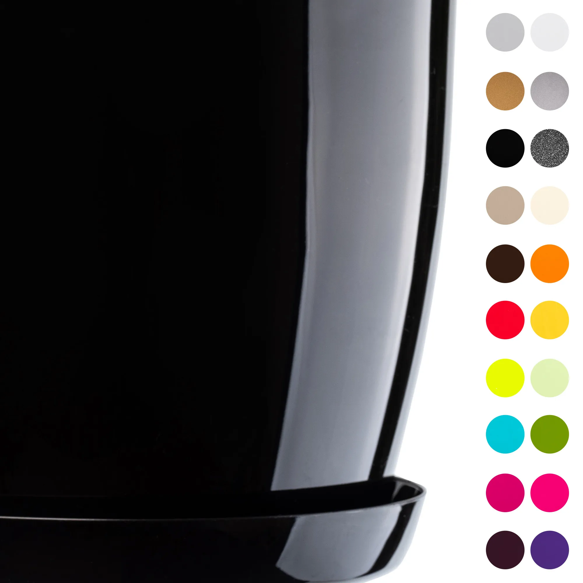 Agen vazonas su lėkštute, juodas, 18 cm, 3 vnt.