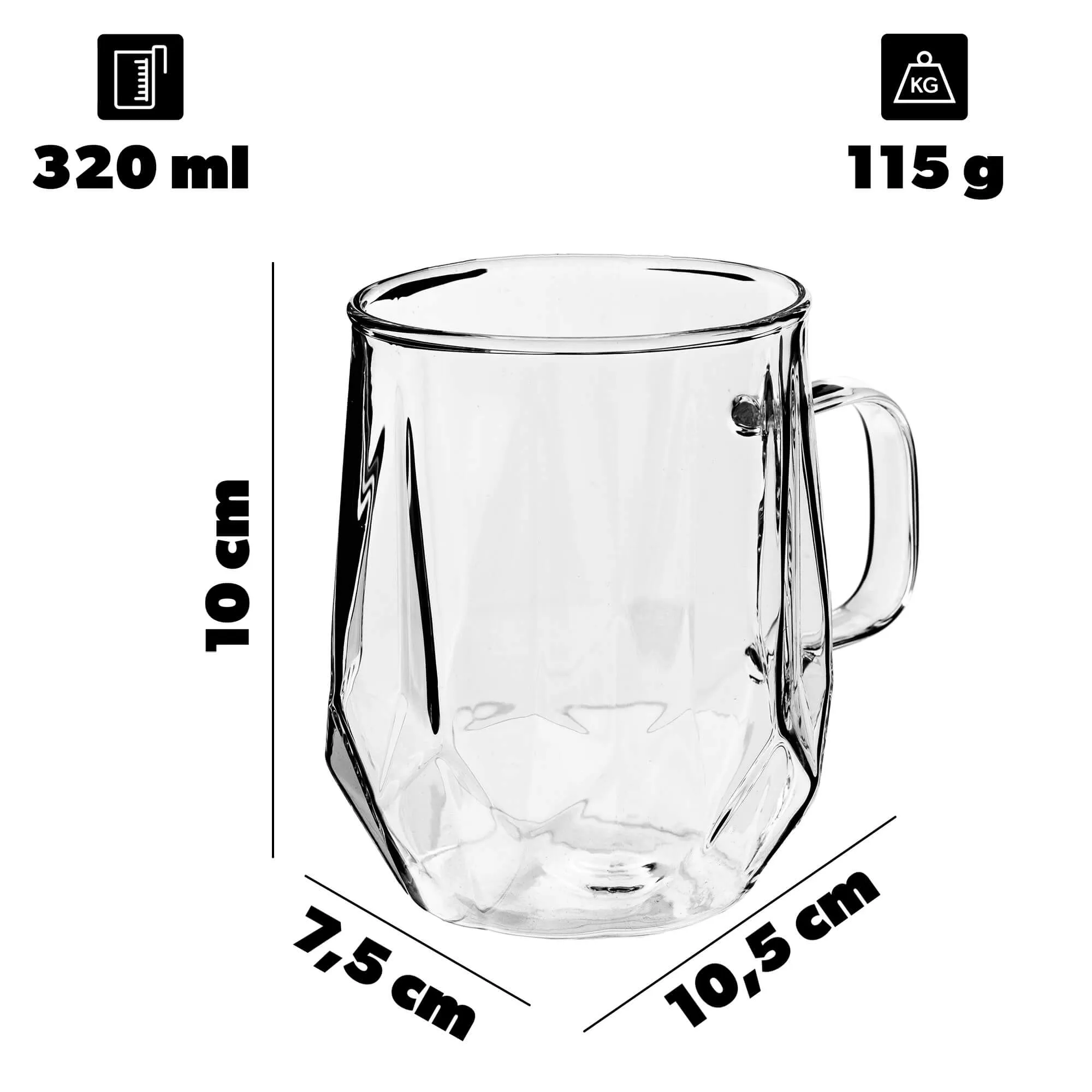 Tronco arbatos stiklinės 320 ml 2 vnt.