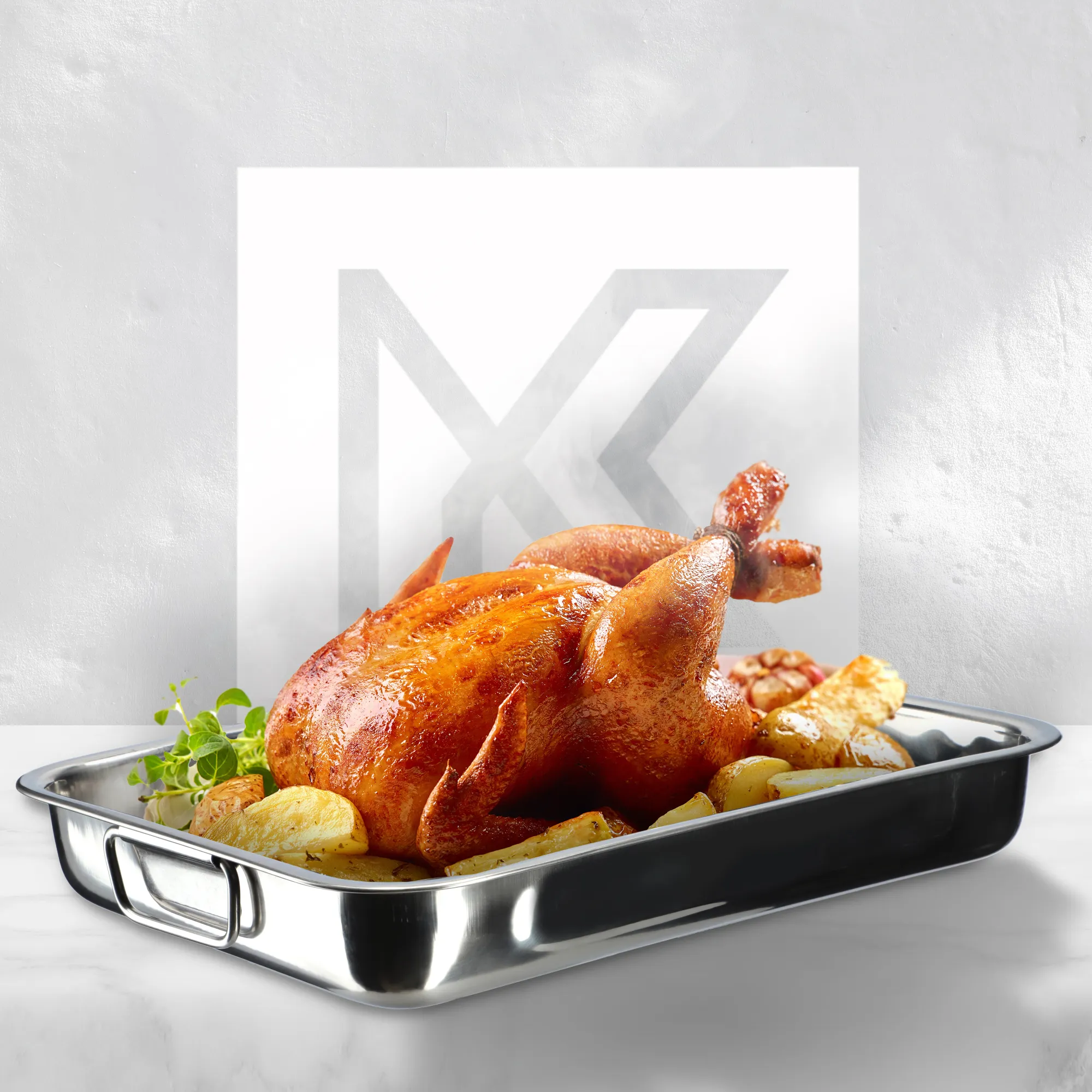 Kepimo formos su grotelėmis 30 + 35 cm, sidabrinės