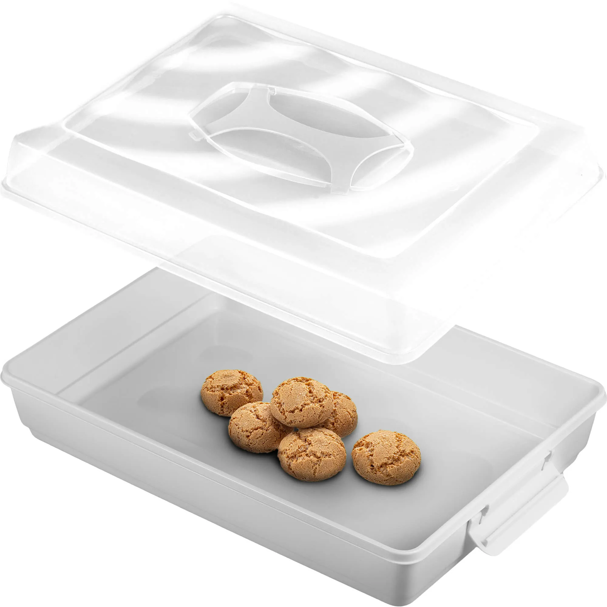 Ovada torto indas su dangteliu ir įdėklu, 43×30 cm, pilkas