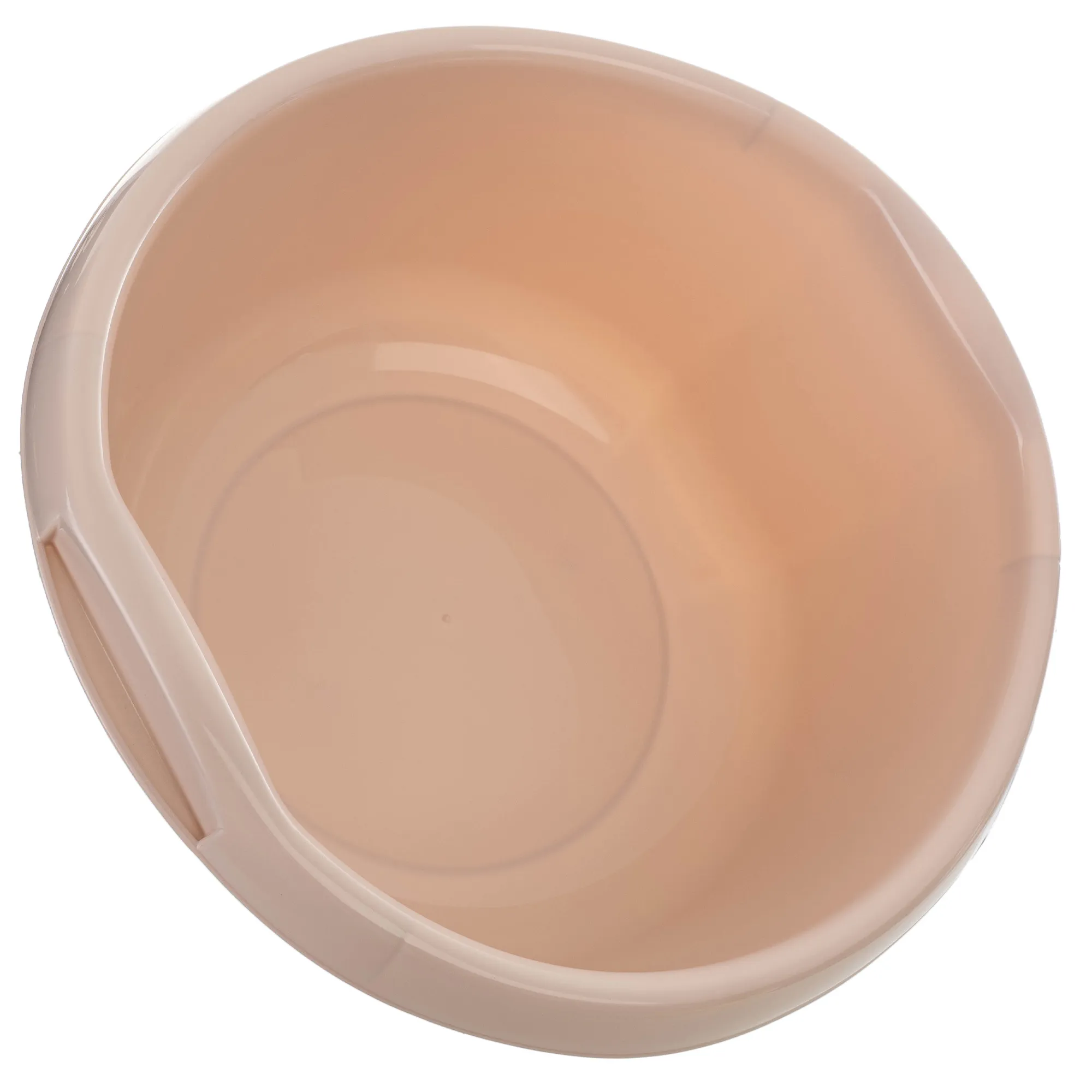 Plastikinis praustuvas su rankenomis Treix 25L, šviesiai smėlio spalvos