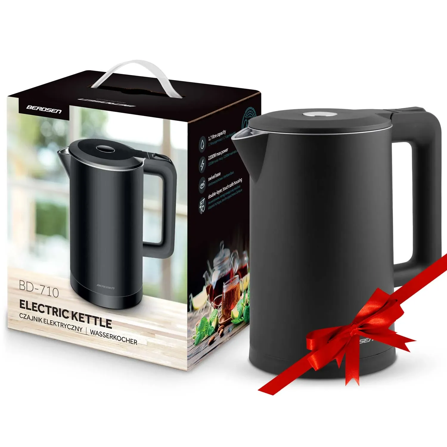 Berdsen BD-710 elektrinis virdulys 1,7 l juodas - nuotrauka 1