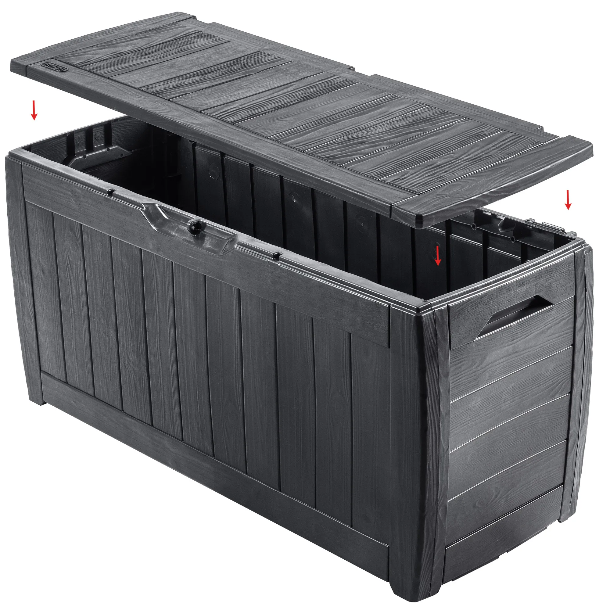 Keter Hollywood 270L grafito sodo dėžė