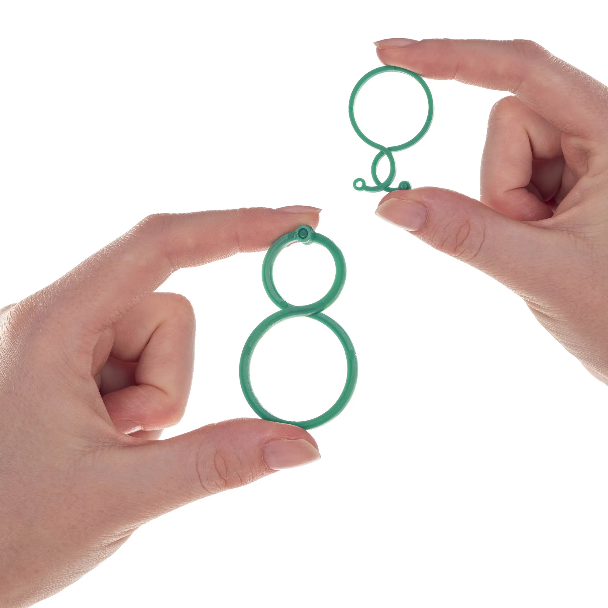 Vionati augalų segtukai žali, 40 vnt., 2 dydžiai