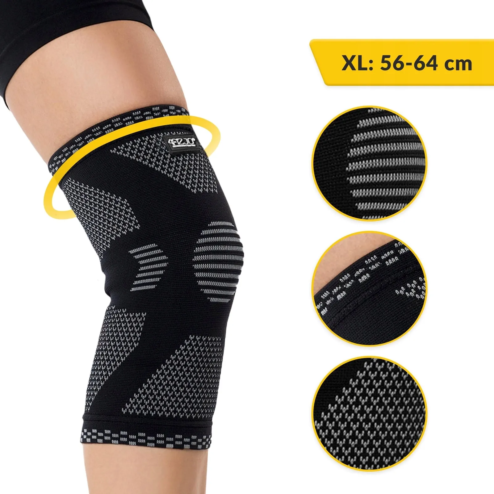 Elastinis kelio įtvaras XL pilkas