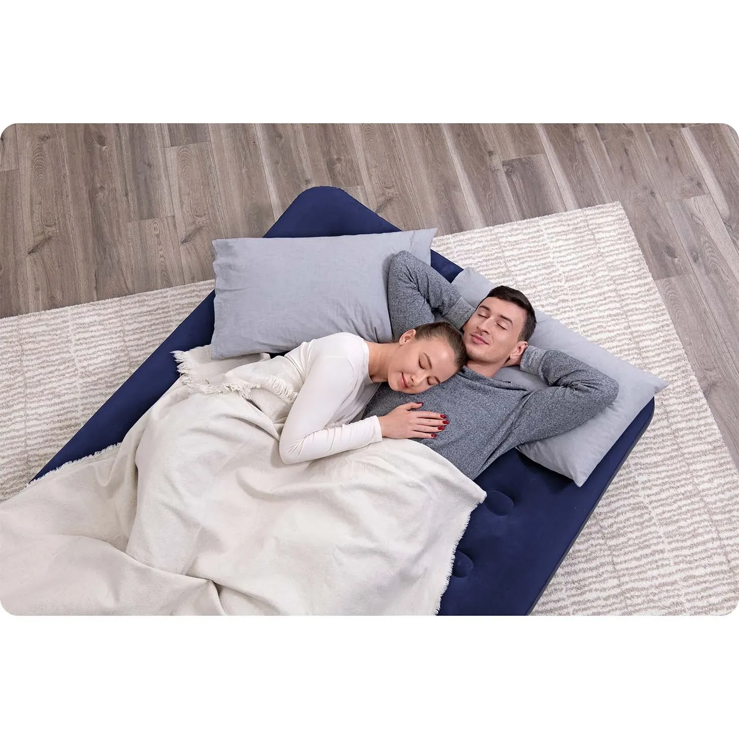 Pripučiamas čiužinys 191x132x22 cm su stūmokliniu pompa Bestway 67002 - nuotrauka 1
