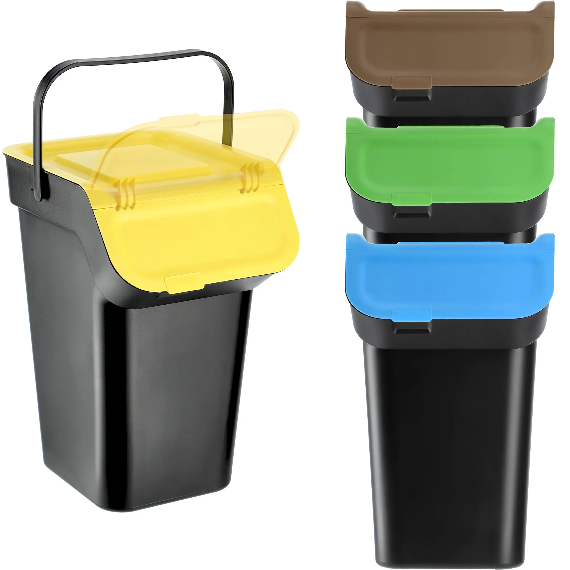 Pagney 4x25L juodų šiukšliadėžių rinkinys
