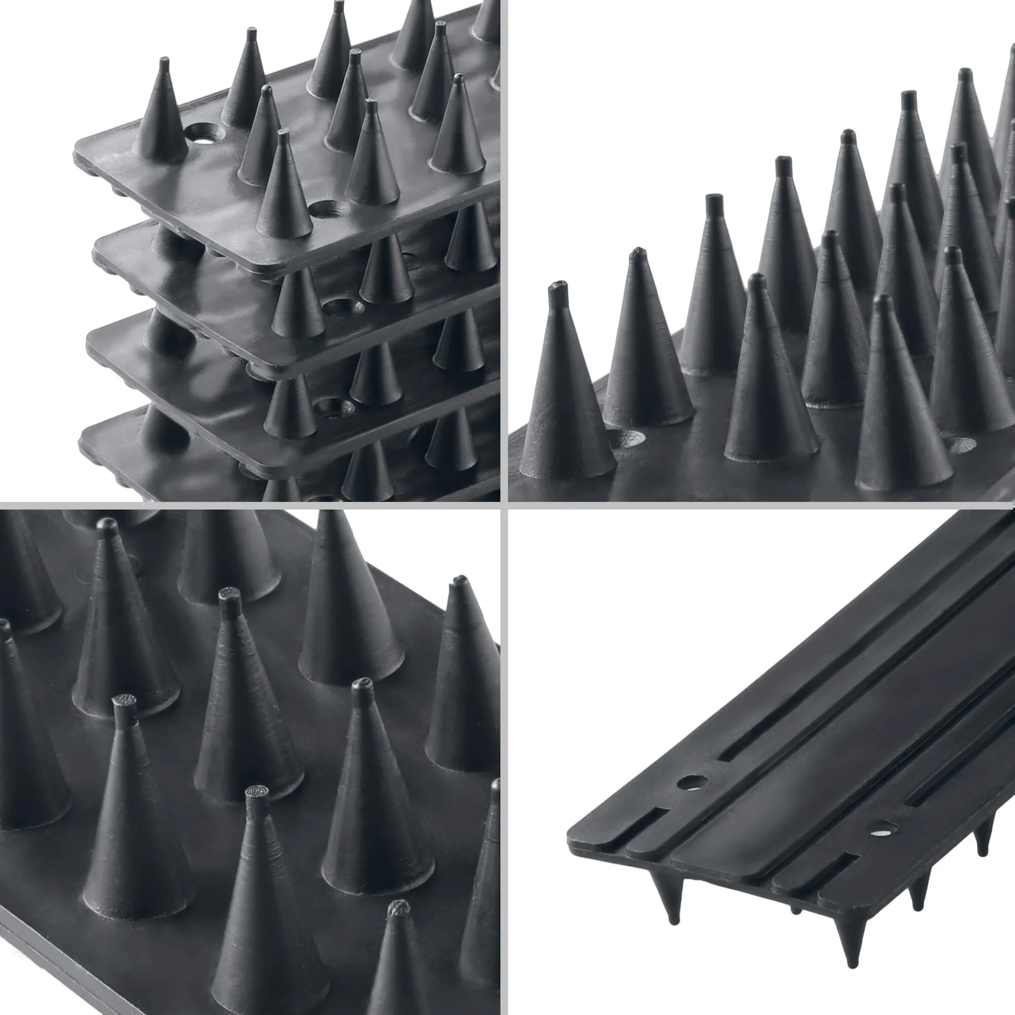 Tosta plastikiniai spygliai nuo paukščių, 50 cm, pilki, 10 vnt.