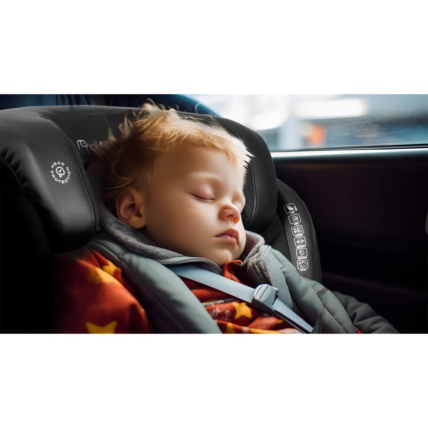 Nukido Louis automobilinė kėdutė, juoda/tamsiai mėlyna, 15-36 kg, ISOFIX - nuotrauka 1