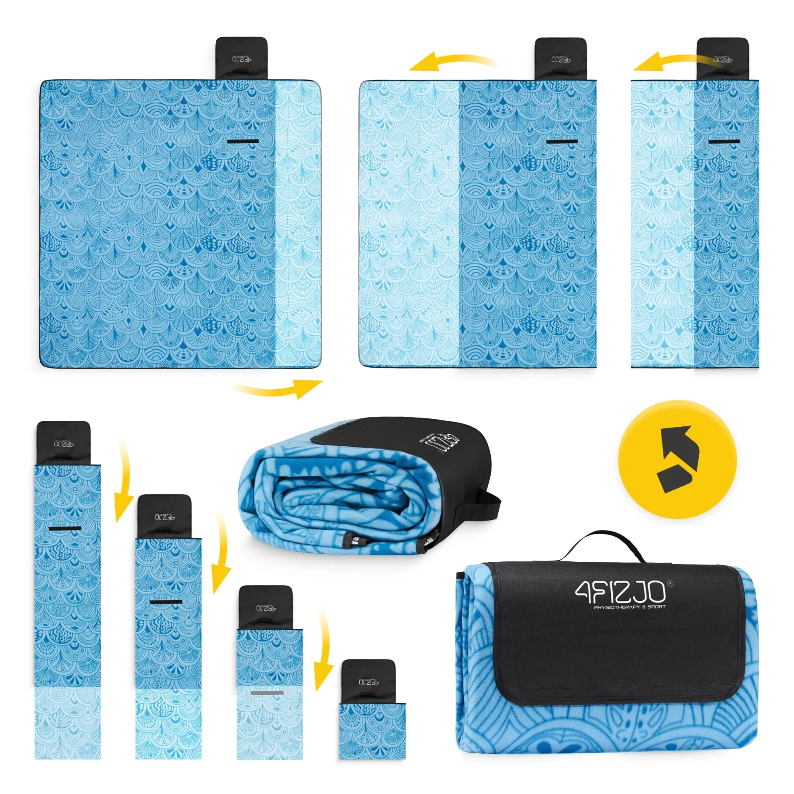 Izoliuota paplūdimio pikniko antklodė 200 x 200 cm