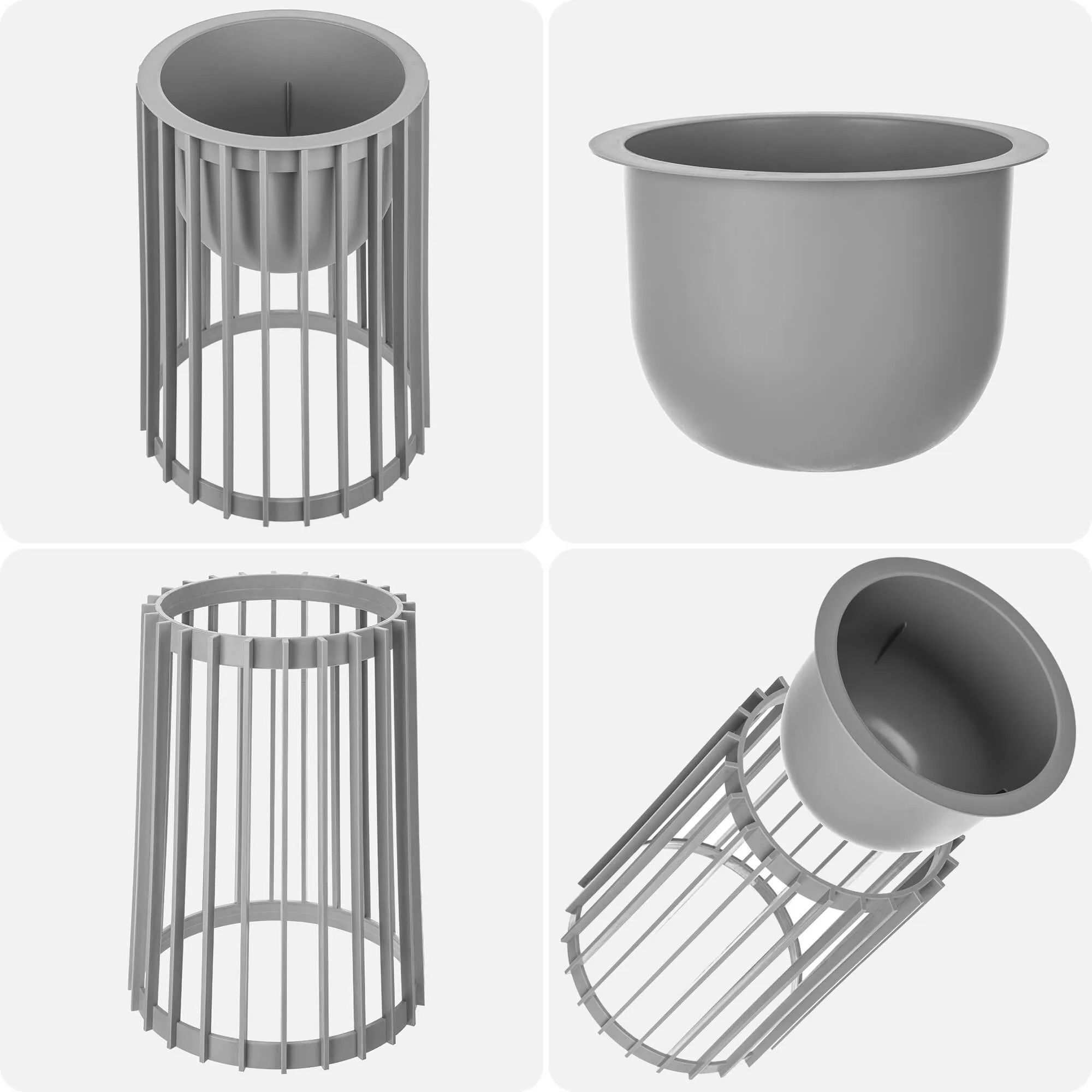 Aytre dvipusis augalų stovas 54 cm platinos spalvos + įdėklas