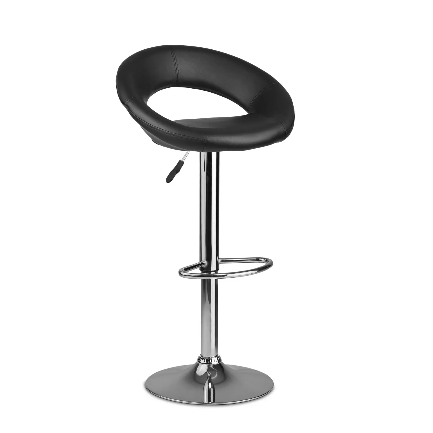 Forza baro kėdė su atlošu – 2 dalys – juoda - nuotrauka 1