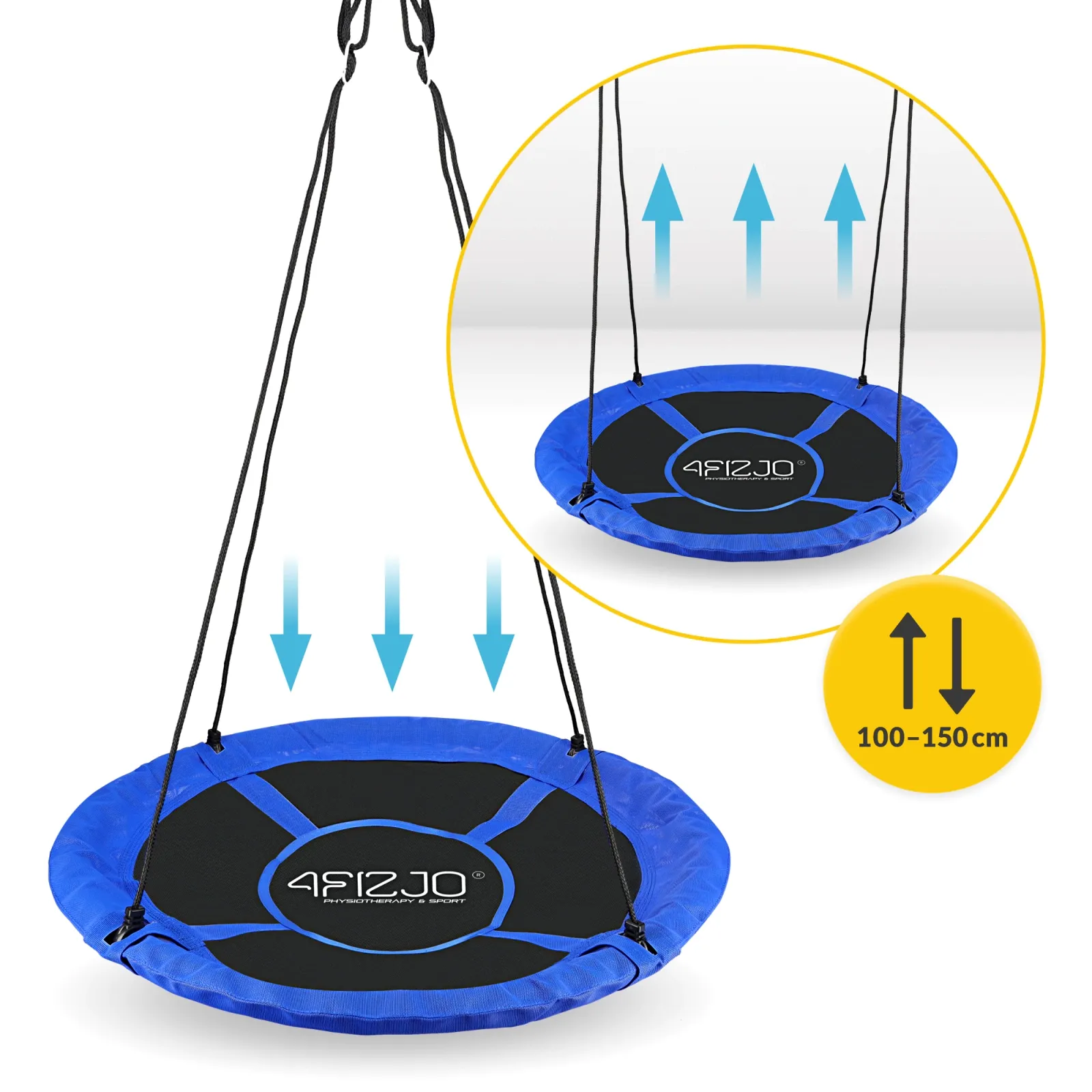 Vaikiškos sodo sūpynės XL dydžio gandro lizdas 110 cm