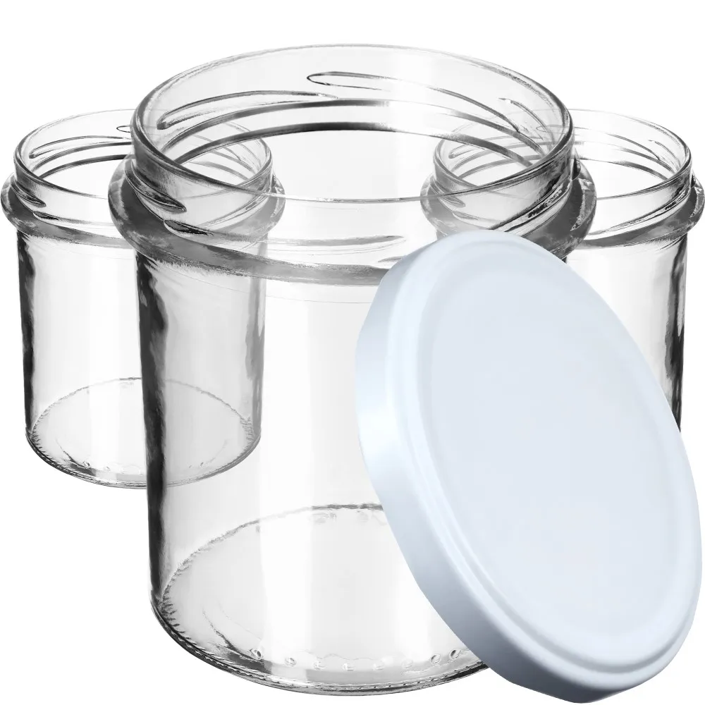 Avila konservavimo stiklainiai 350 ml 100 vnt. 82 mm + balti dangteliai