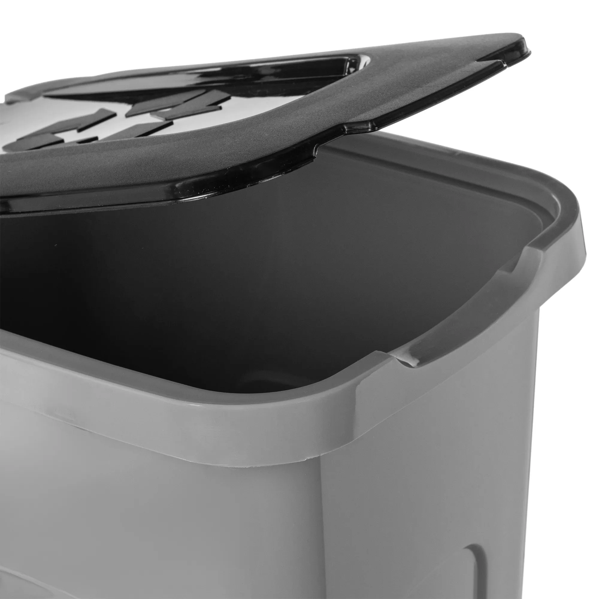 30 litrų šiukšliadėžių rinkinys geltonos, žalios, rudos, mėlynos, juodos spalvos