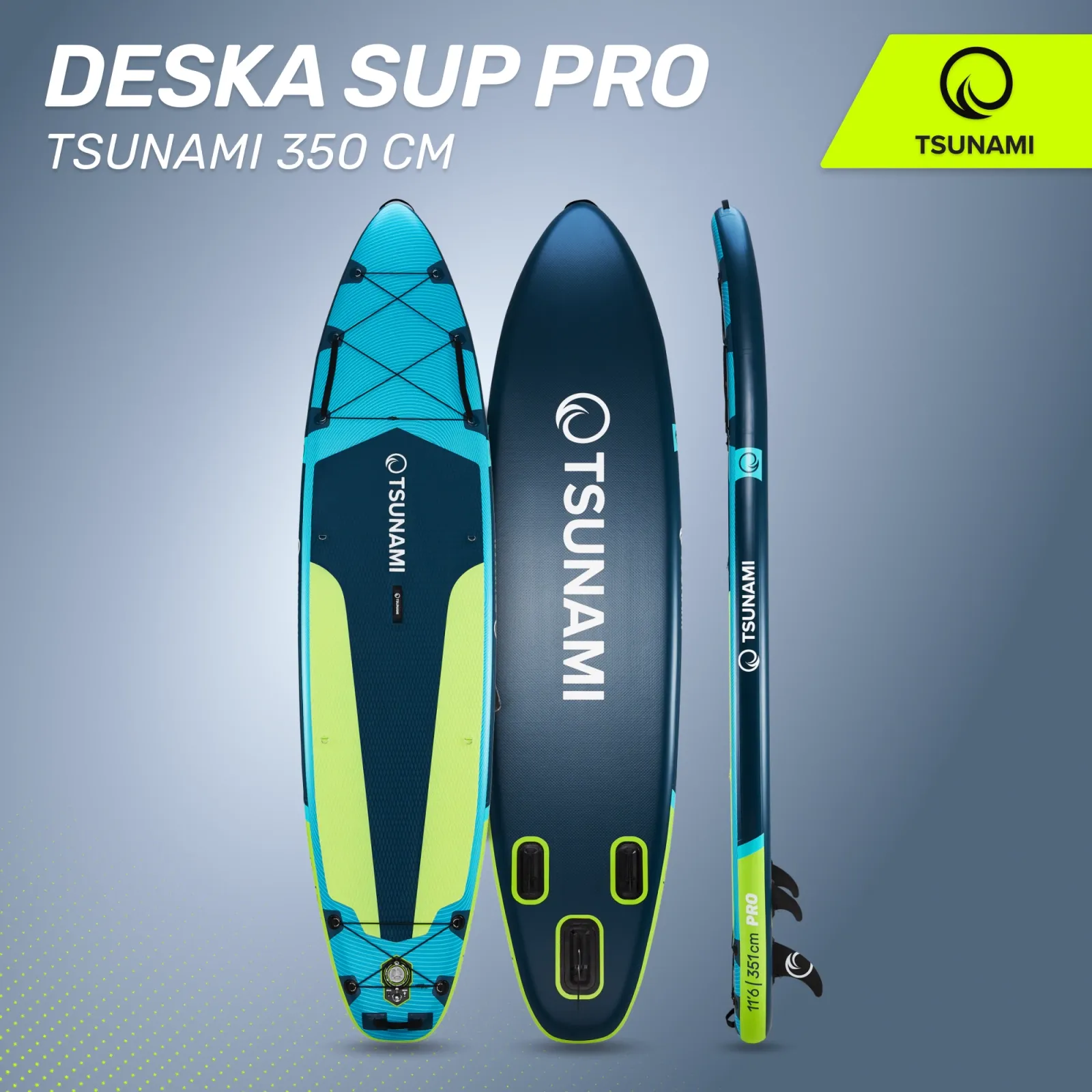 SUP PRO TSUNAMI irklentė 350 cm T14