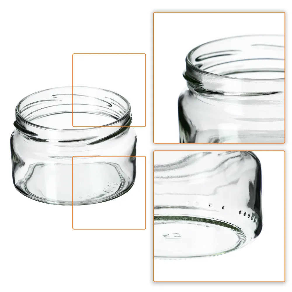 Denia konservavimo stiklainiai 250 ml, 100 vnt., 82 mm + baltas dangtelis